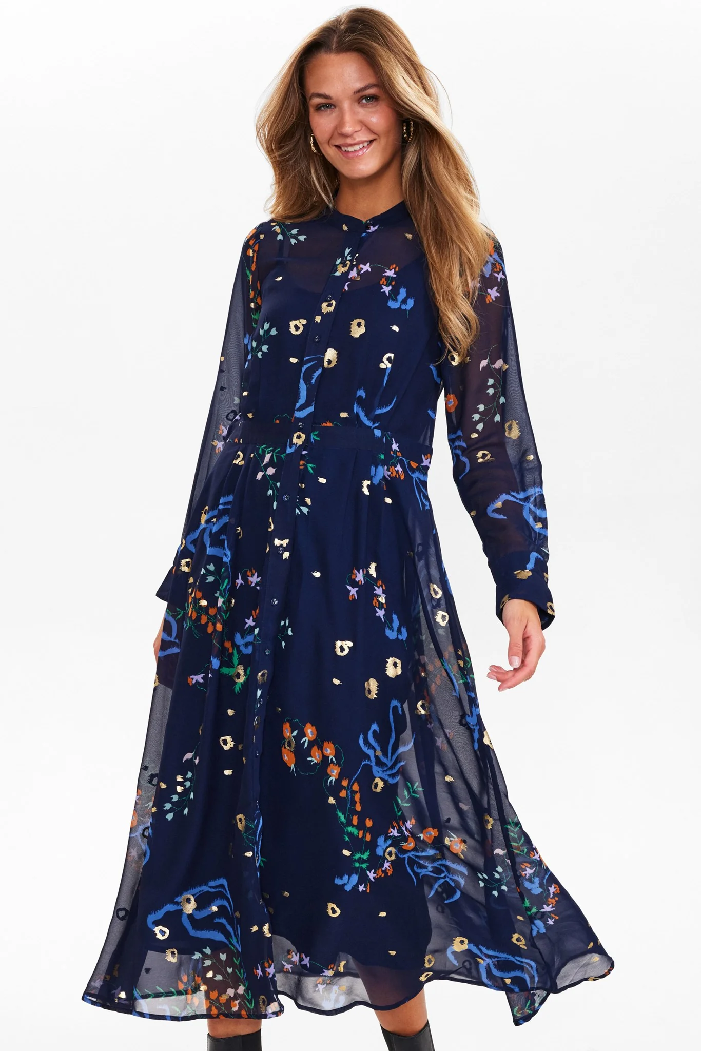 NUKYNDALL DRESS - Dark Sapphire