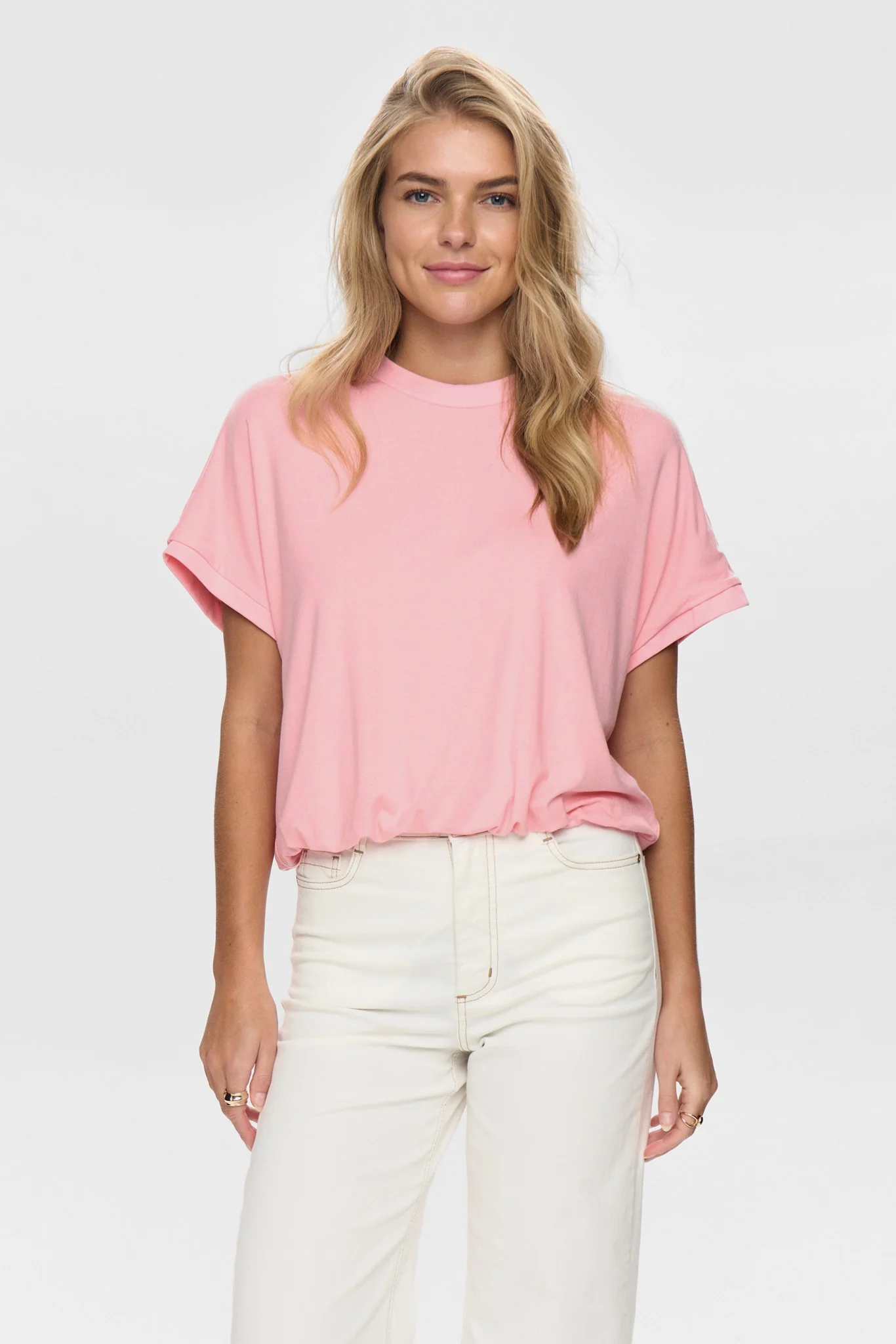 NULEAH BOXY TEE - Peony