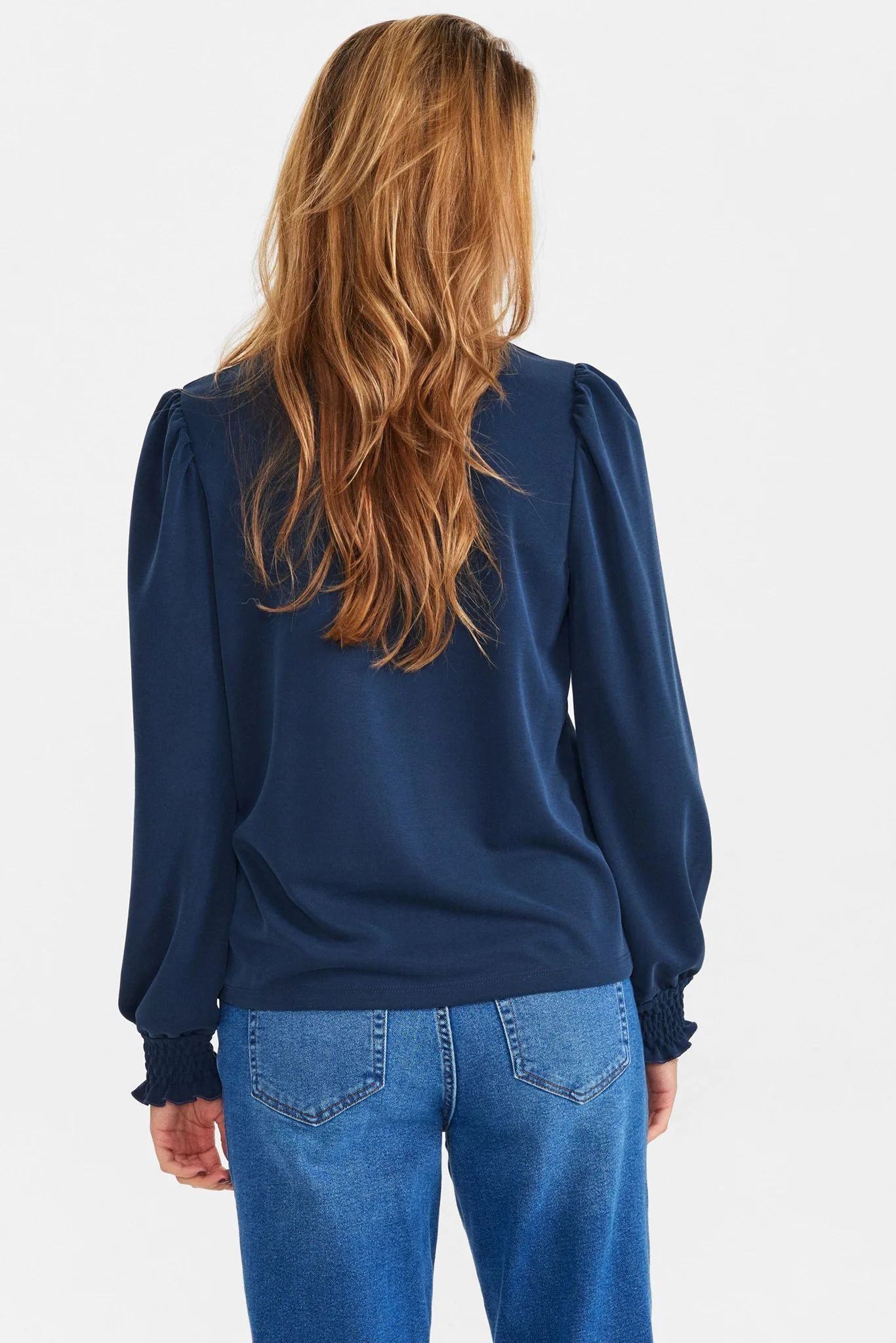 NULEANNE LS BLOUSE - Dark Sapphire - Image 2