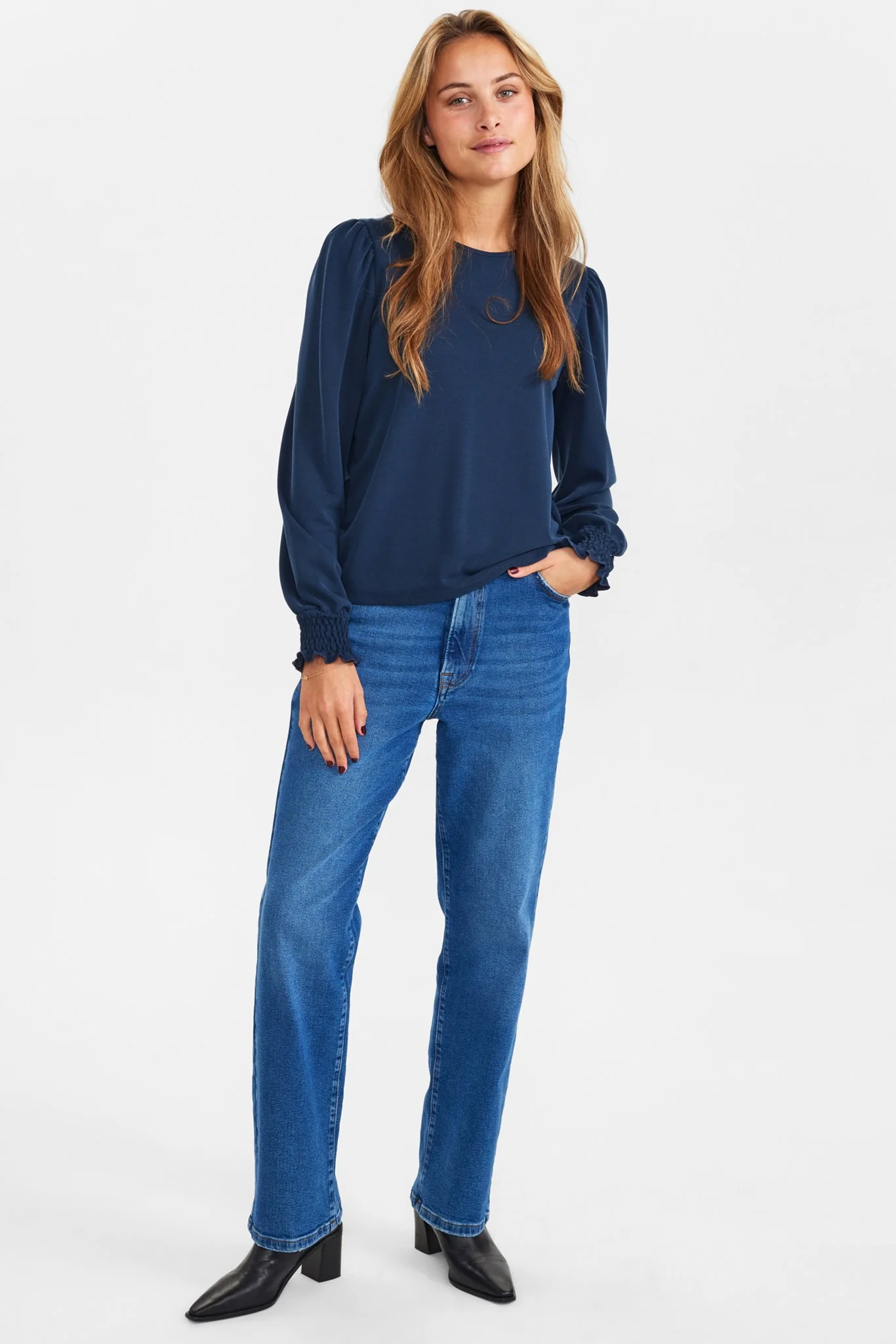NULEANNE LS BLOUSE - Dark Sapphire - Image 3