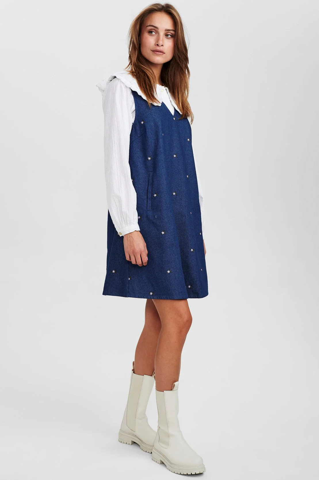 NULEAVE DRESS - Dark Blue Denim - Image 3