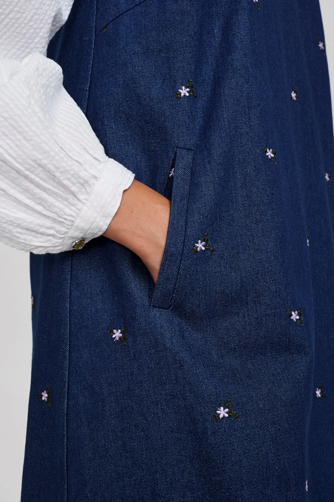 NULEAVE DRESS - Dark Blue Denim - Image 4