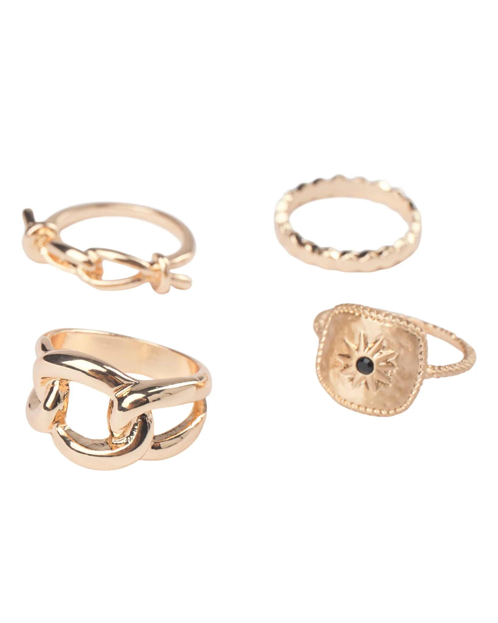 NULINKA RING 4-PACK - Gold - Image 2