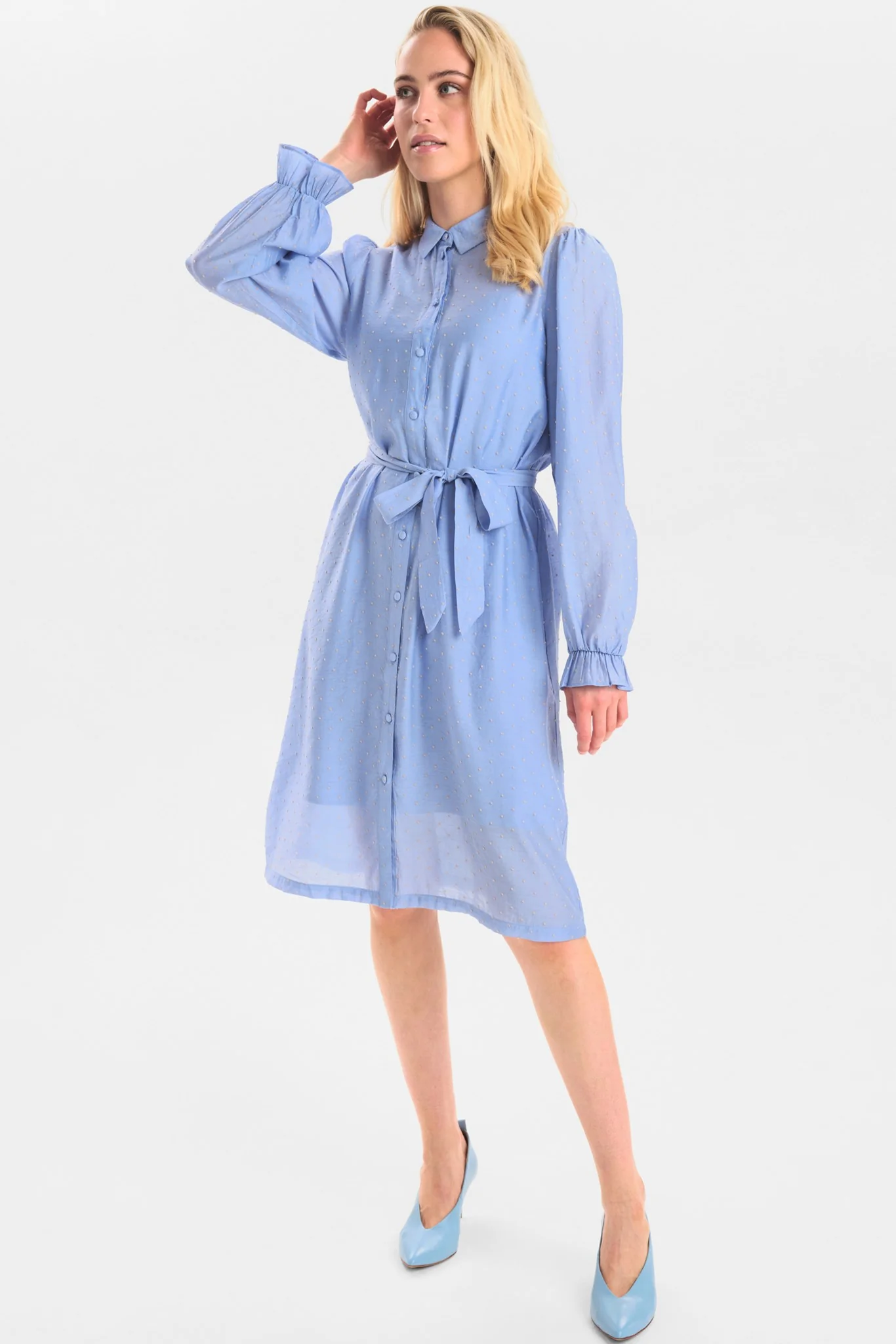 NULIZA SHIRT DRESS - Bel Air Blue - Image 3