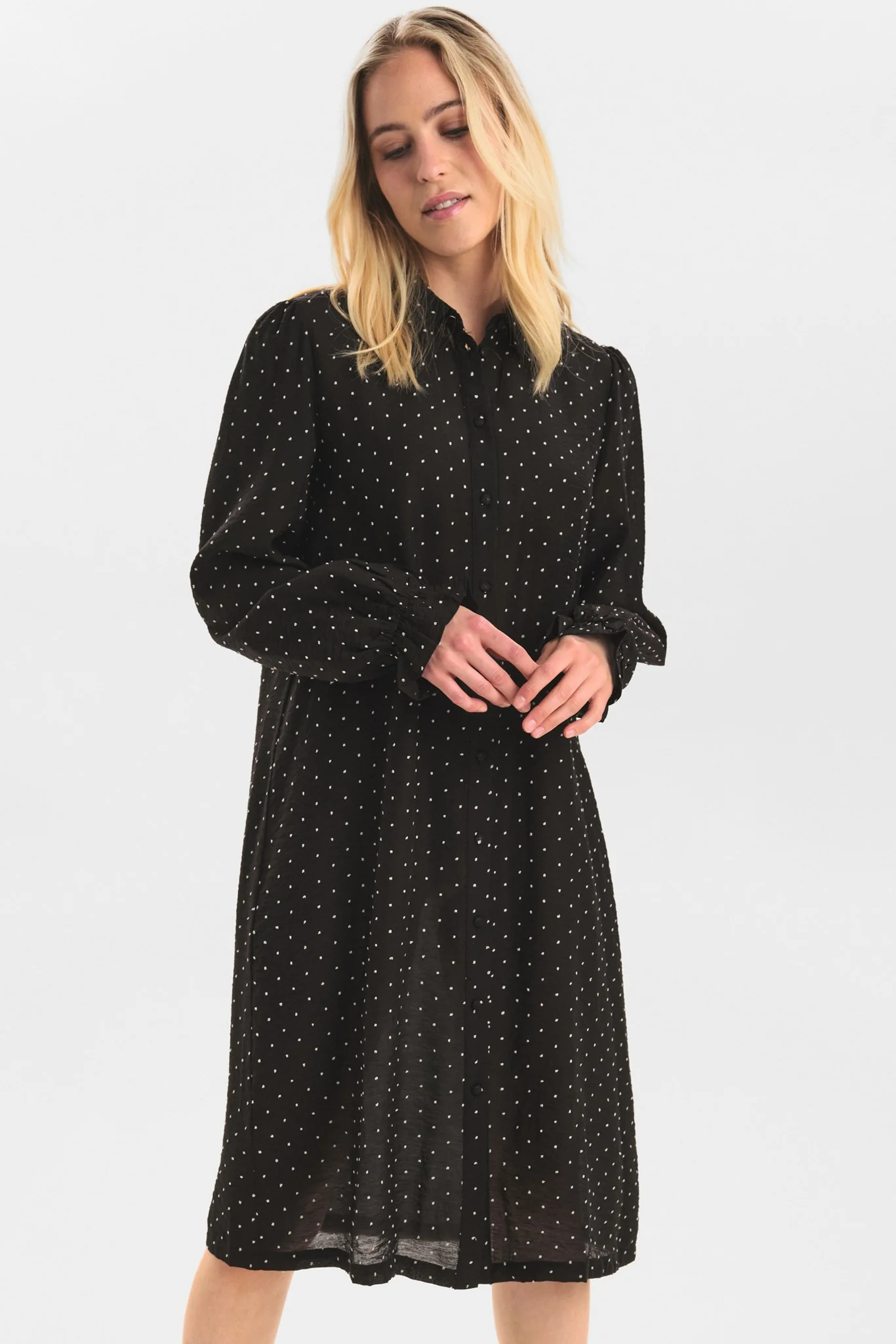NULIZA SHIRT DRESS - Caviar