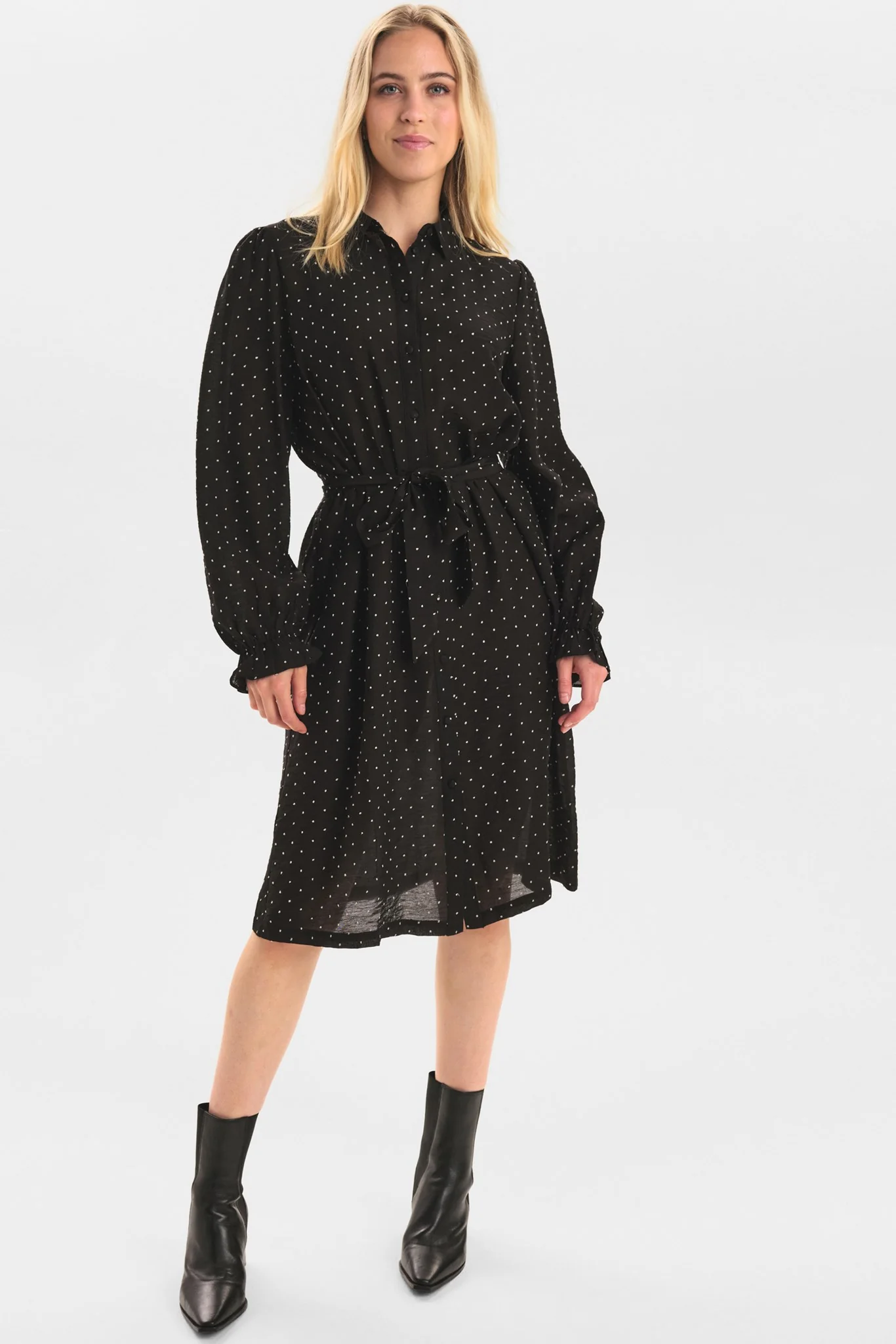 NULIZA SHIRT DRESS - Caviar - Image 3