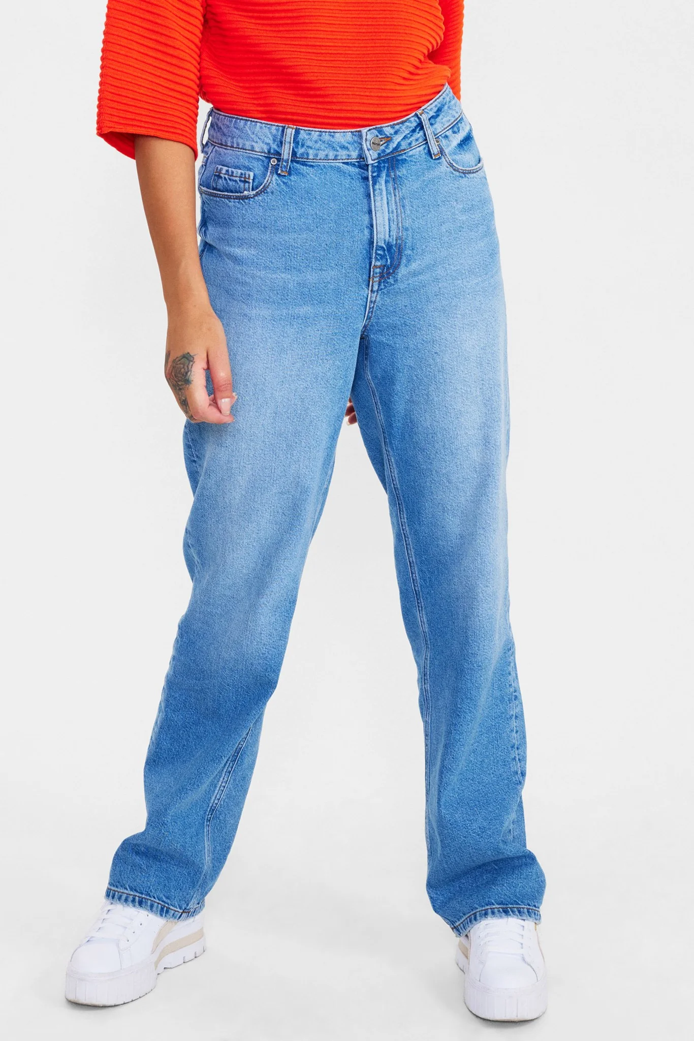 NULOUSIANNA JEANS - Medium Blue Denim