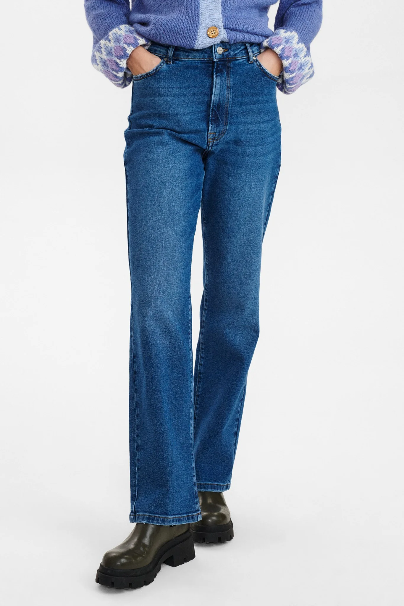 NULOUSIANNA JEANS   - Medium Blue Denim