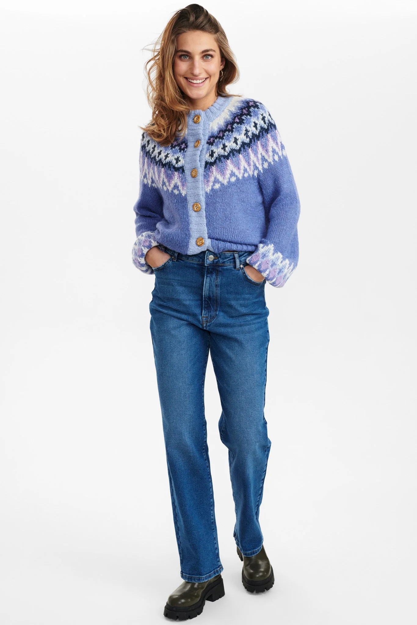 NULOUSIANNA JEANS   - Medium Blue Denim - Image 3