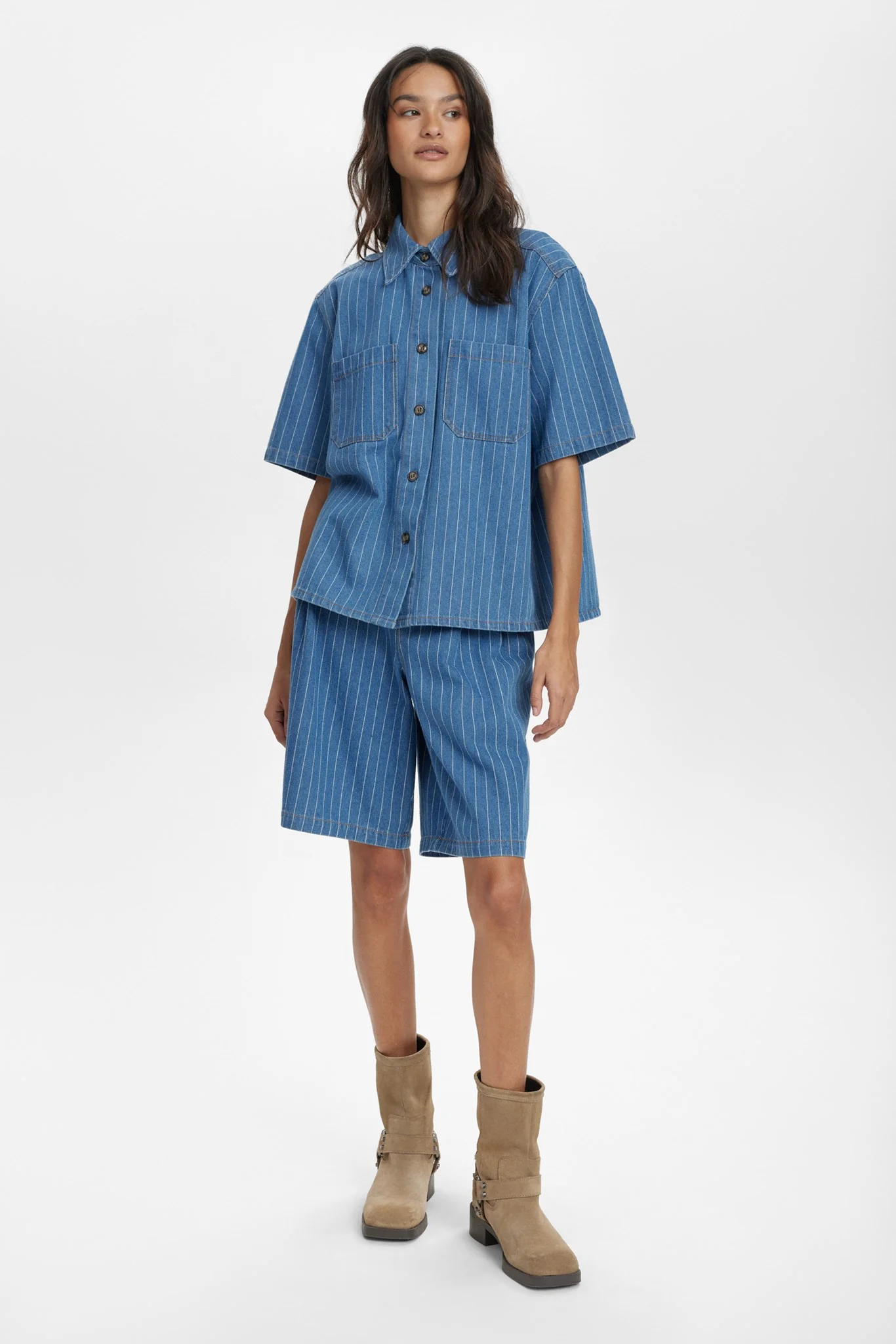 NULUCIE SHIRT - Dark Blue Denim - Image 3