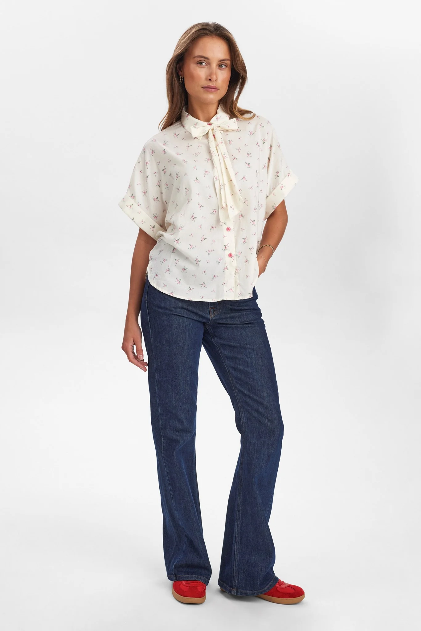 NULULIANA SS BOW SHIRT - Pristine - Image 3