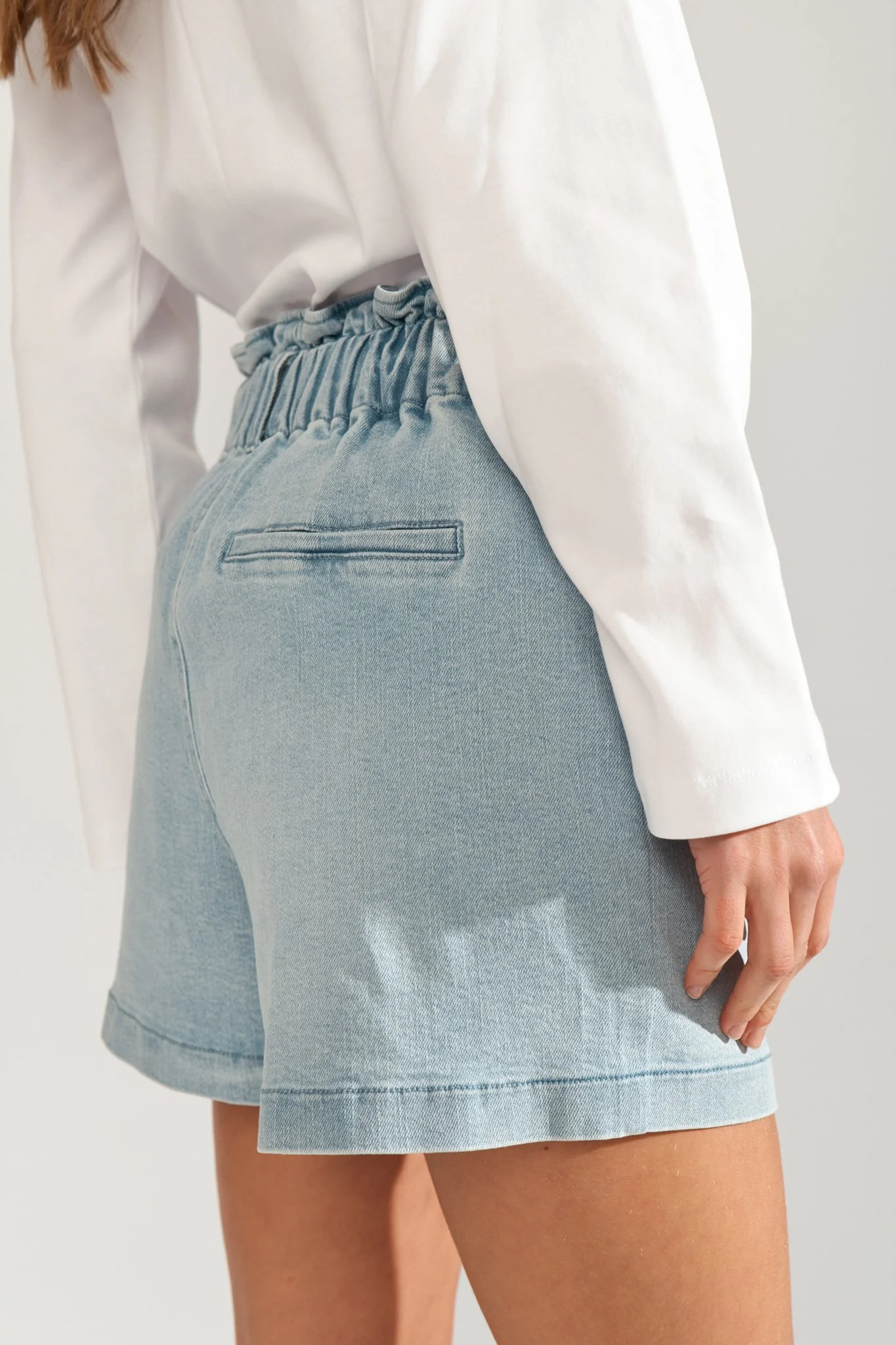 NULULU DENIM SHORTS - Light Blue Denim - Image 5