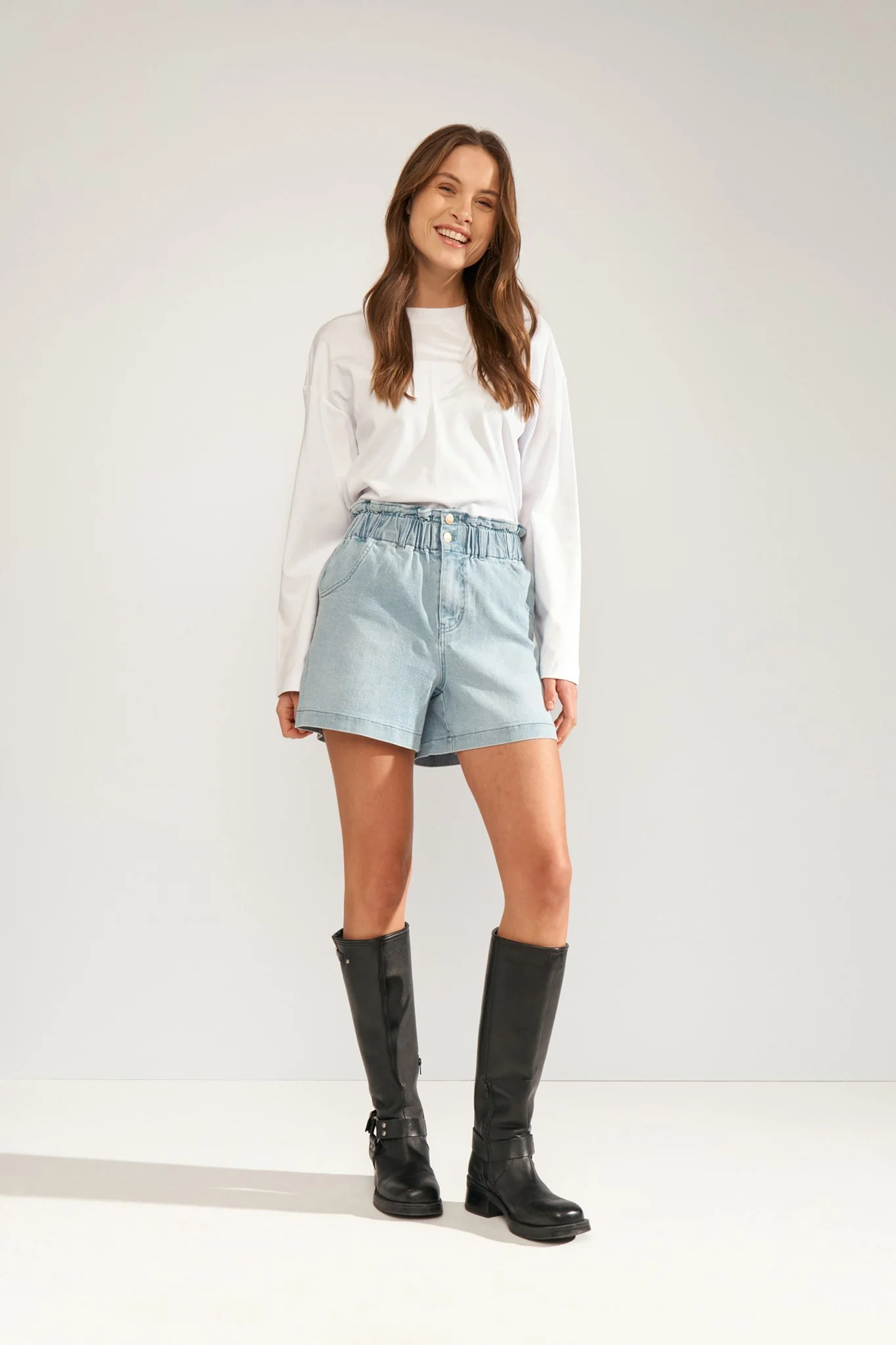 NULULU DENIM SHORTS - Light Blue Denim - Image 6