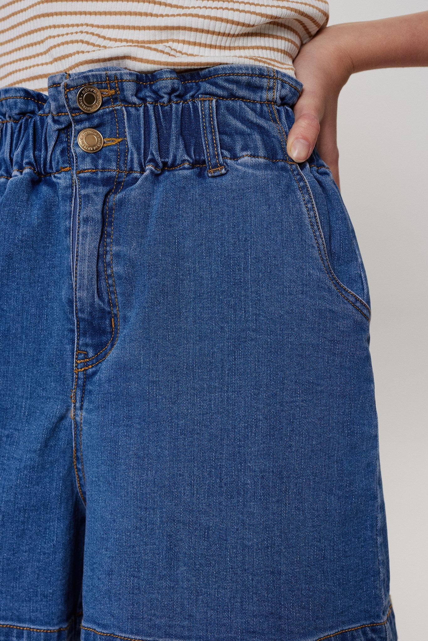 NULULU DENIM SHORTS - Medium Blue Denim - Image 5