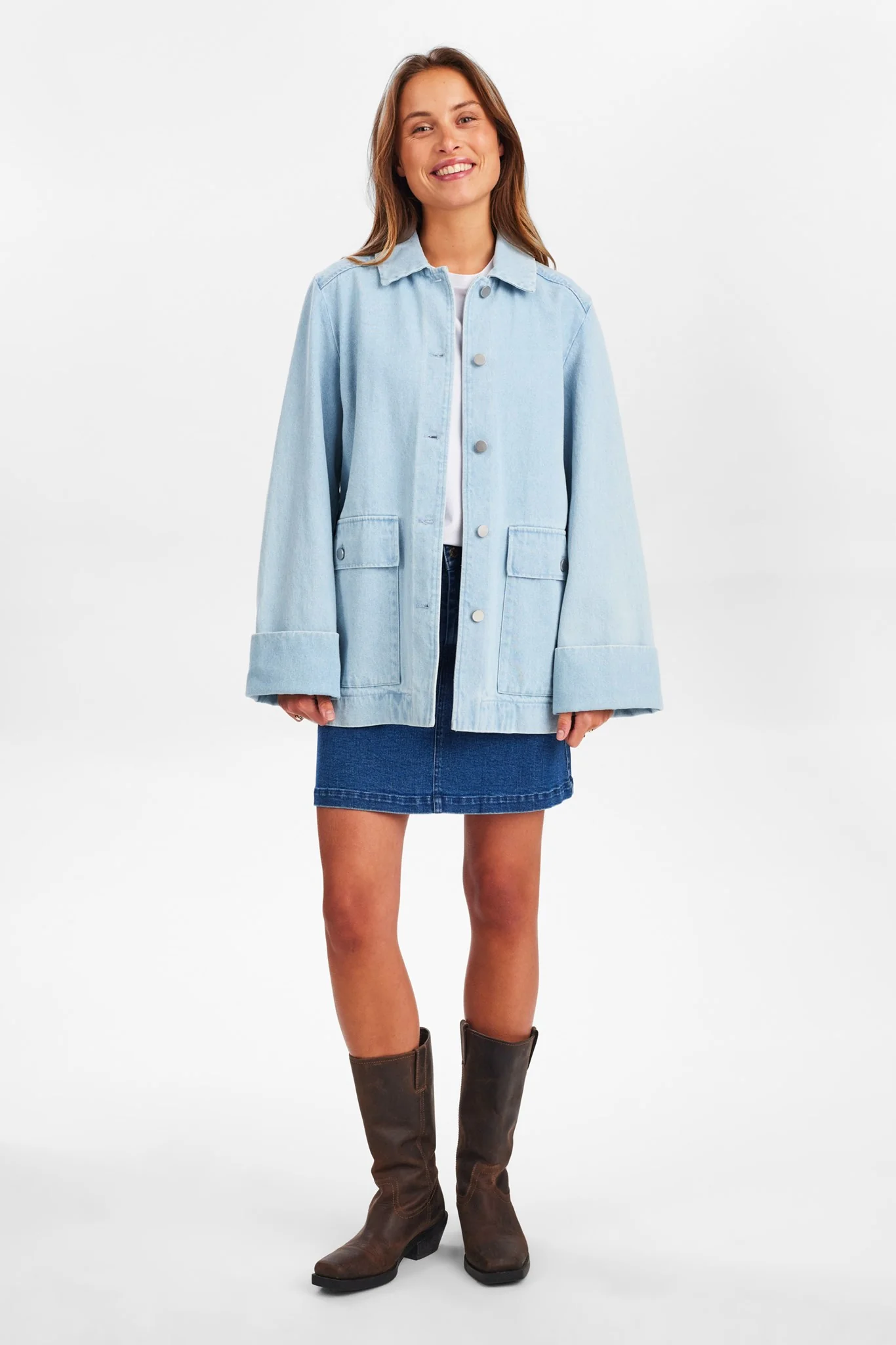 NULUNEA DENIM JACKET - Light Blue Denim - Image 3