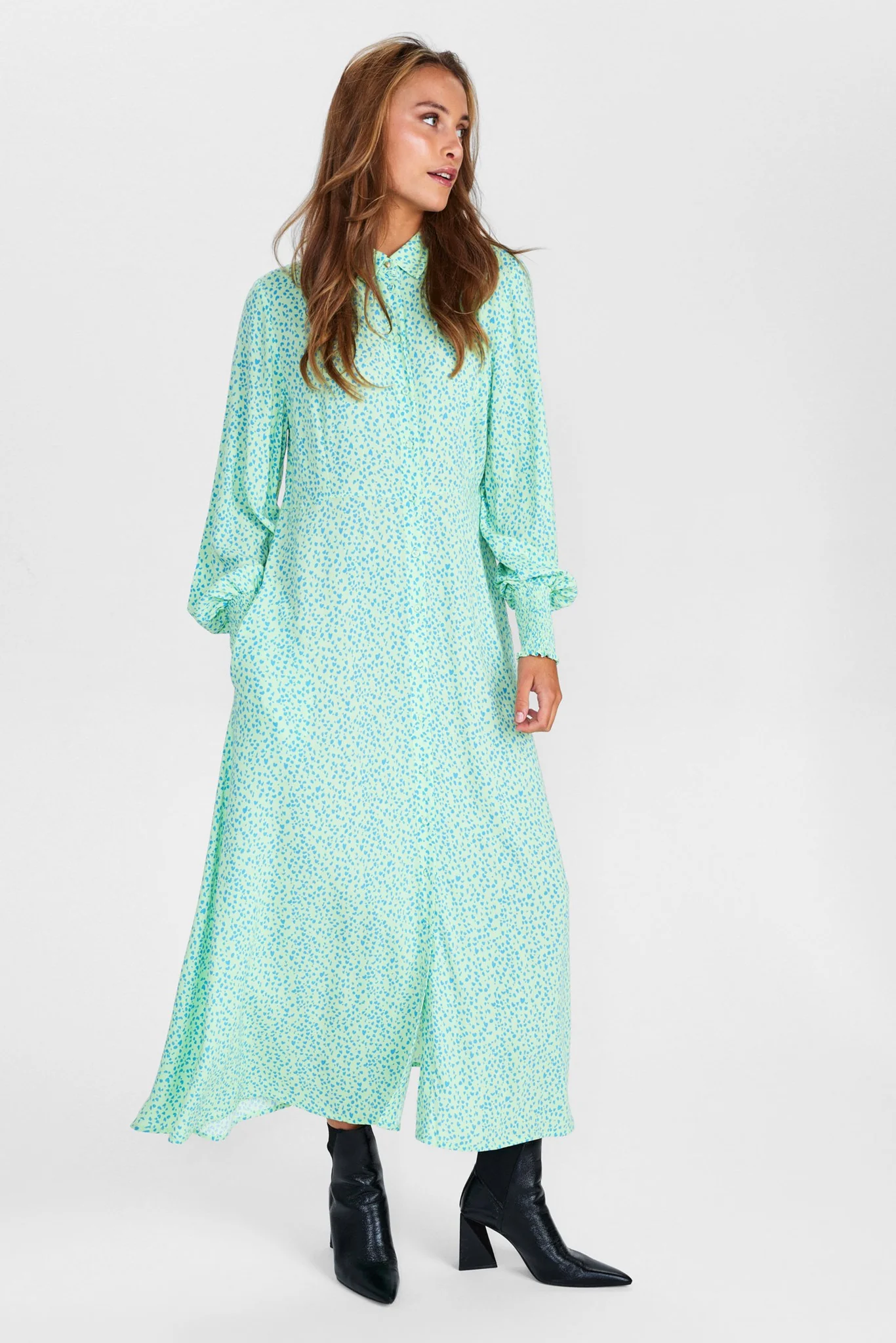 NULYDIA SARA LONG DRESS - Patina Green - Image 3