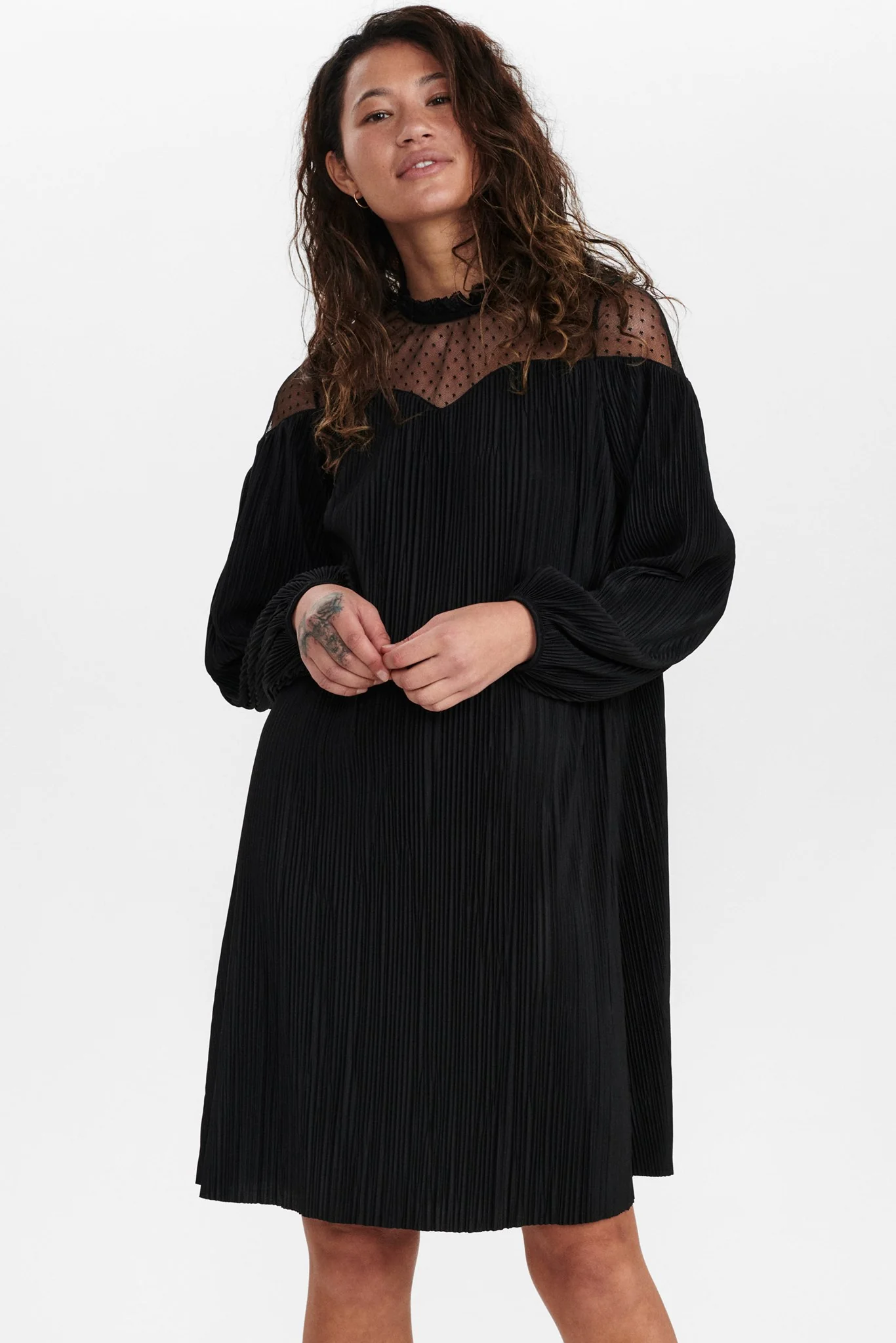 NUMABEL LS DRESS - Caviar