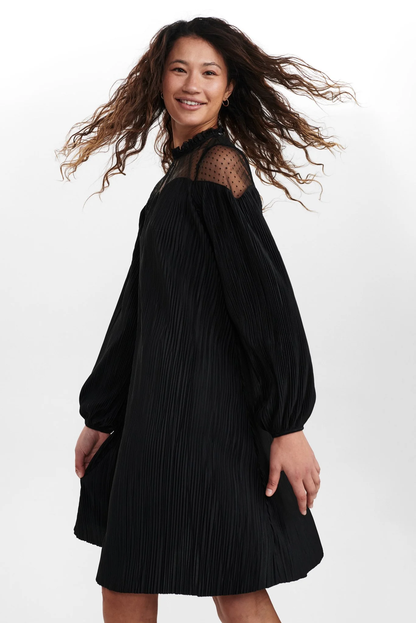 NUMABEL LS DRESS - Caviar - Image 6