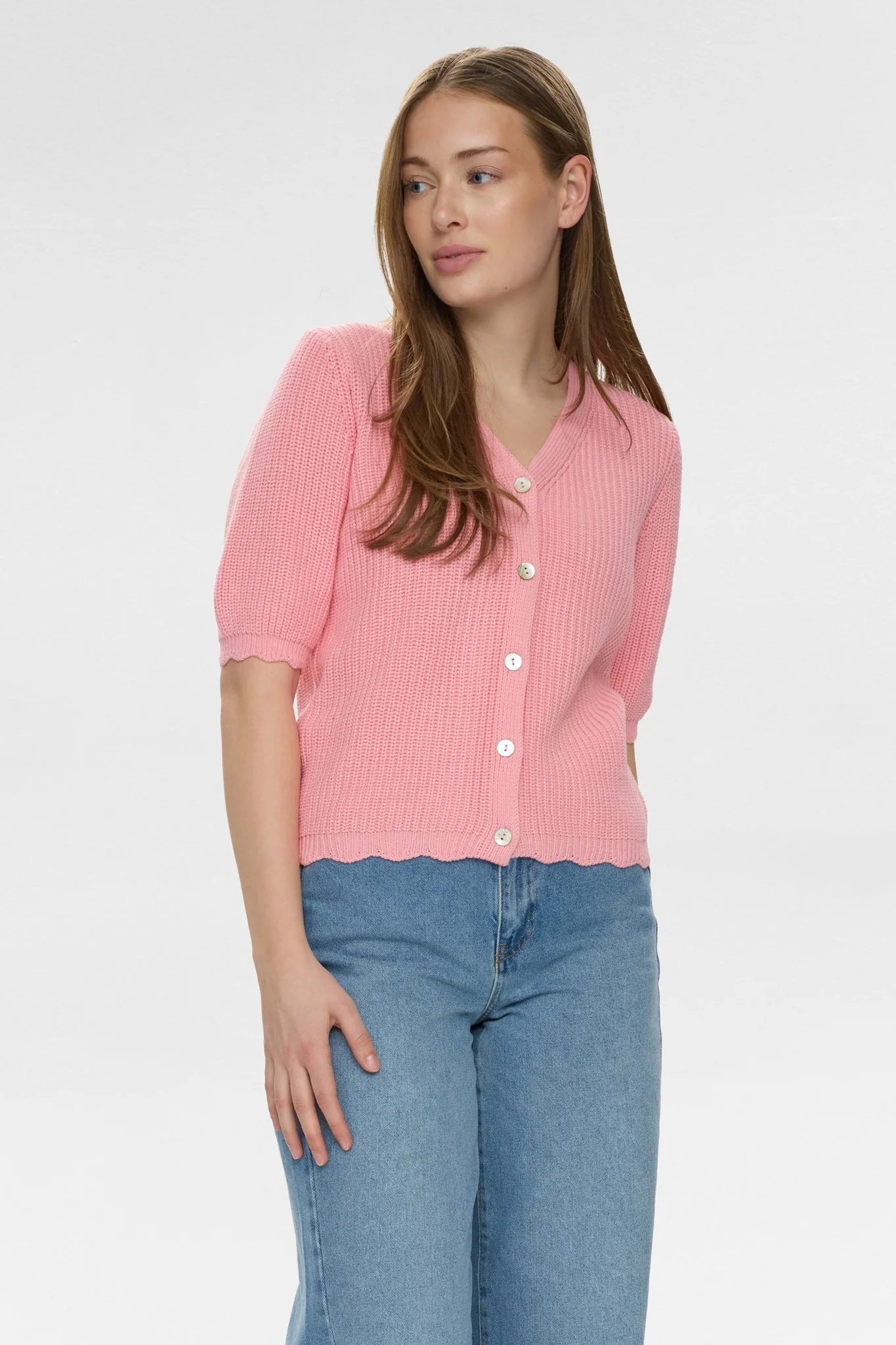 NUMARLEY SS CARDIGAN - Peony
