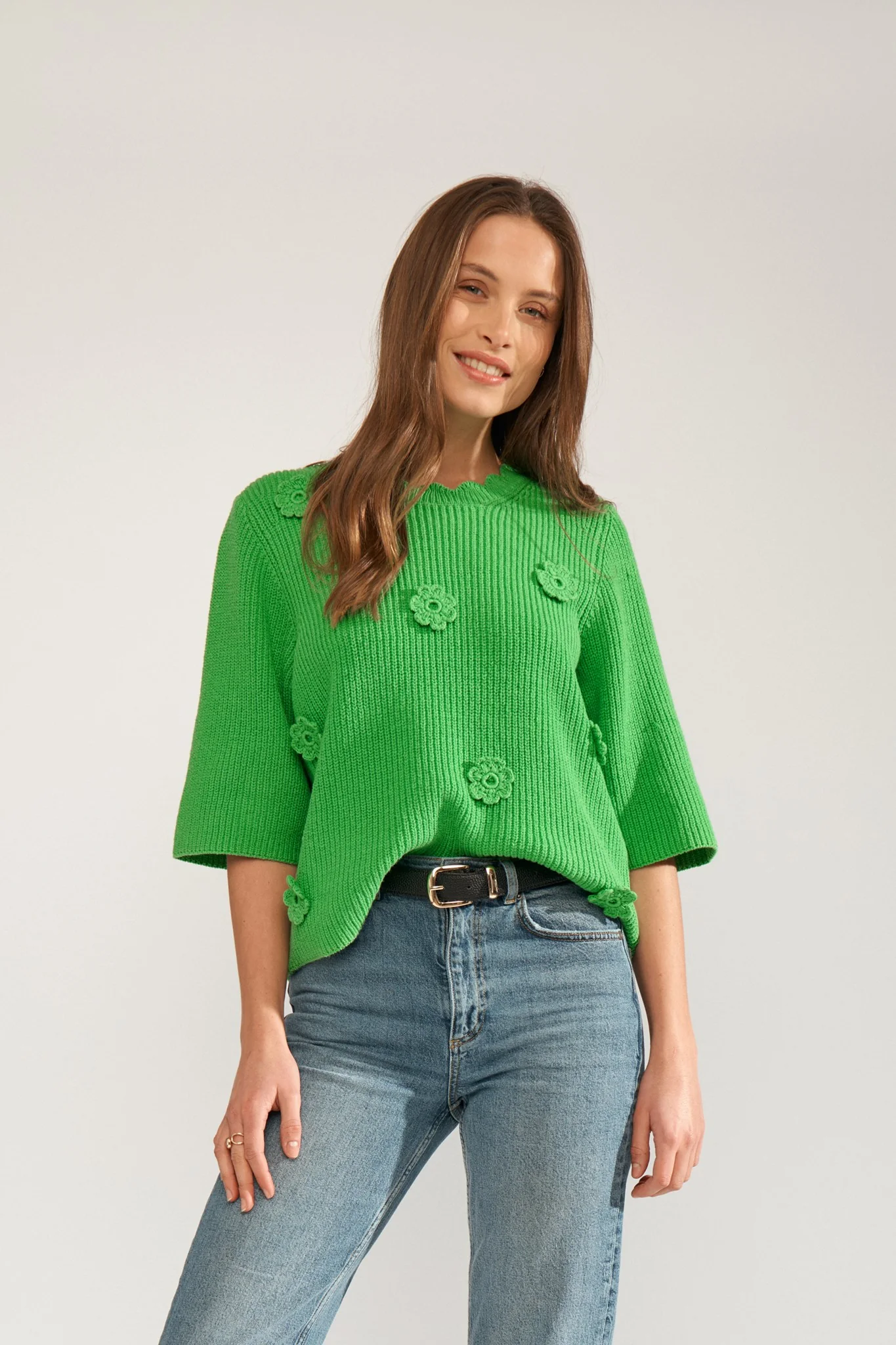 NUMARSIE SS PULLOVER  - Vibrant Green