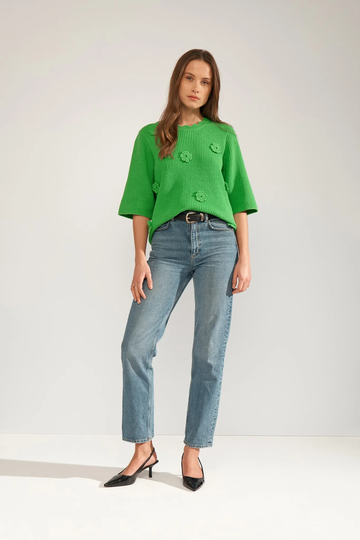 NUMARSIE SS PULLOVER  - Vibrant Green - Image 3