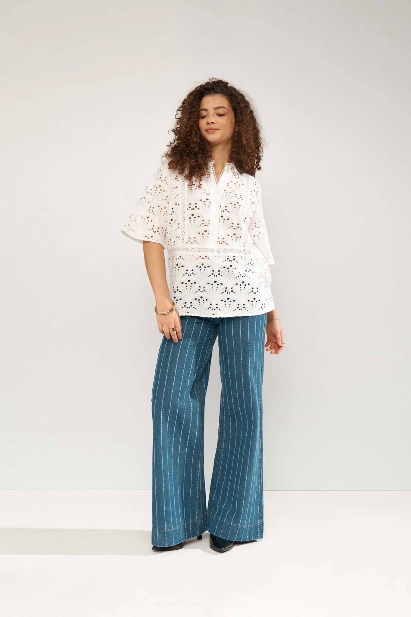 NUMAYA SS BLOUSE  - Bright White - Image 3