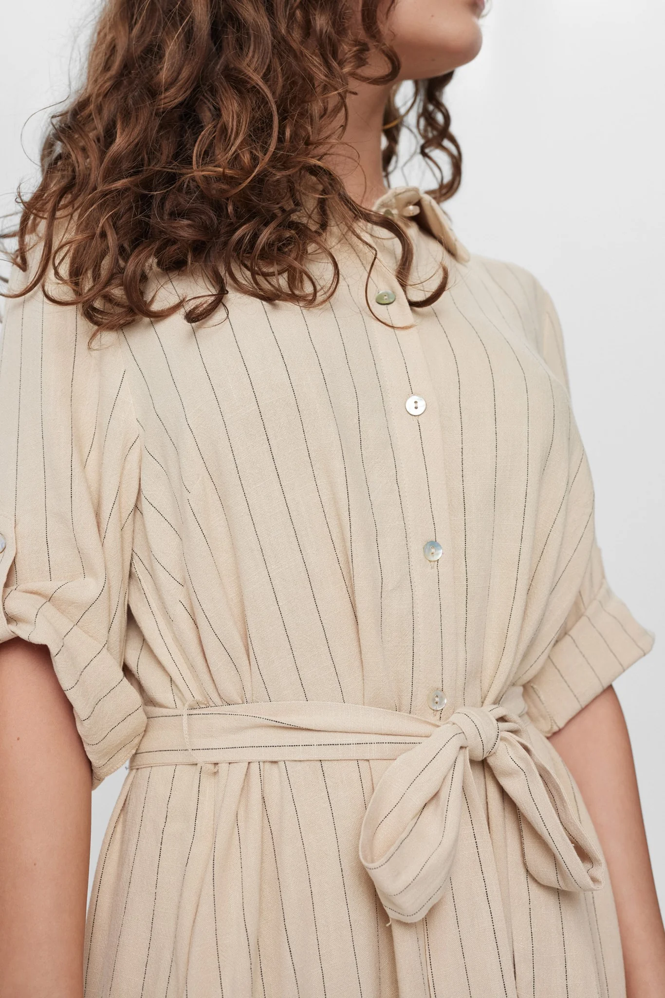 NUMAYANN DRESS - Sesame Melange - Image 4