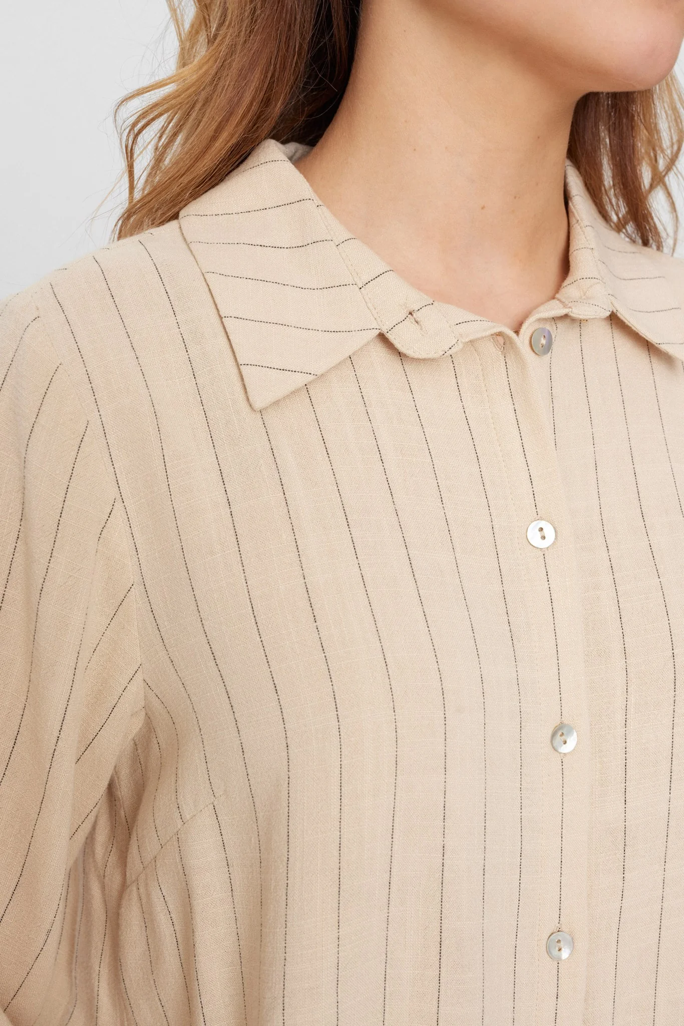 NUMAYANN SHIRT - Sesame Melange - Image 4