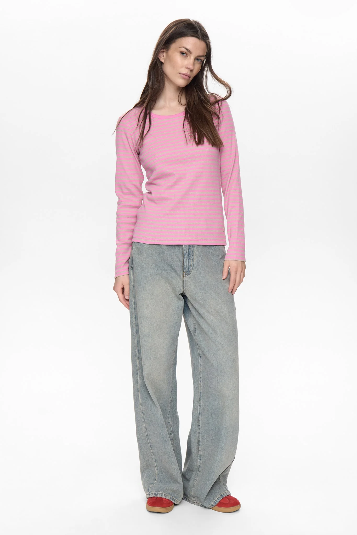 NUMELANY LS BLOUSE - Fuchsia Pink - Image 3