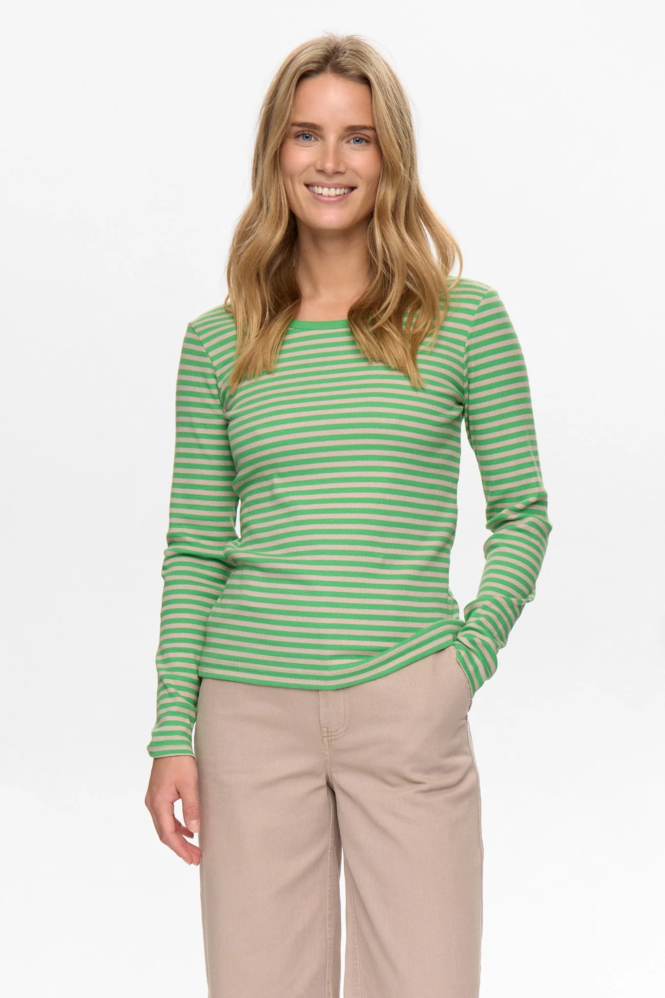 NUMELANY LS BLOUSE - Vibrant Green