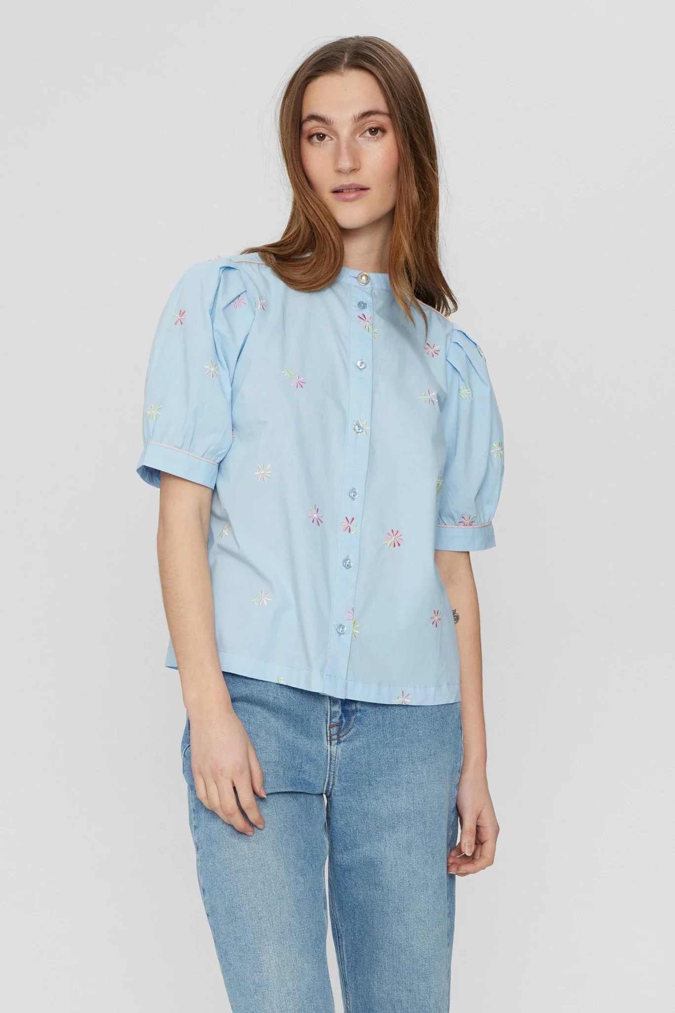 NUMELISSA SS SHIRT - Clear Sky