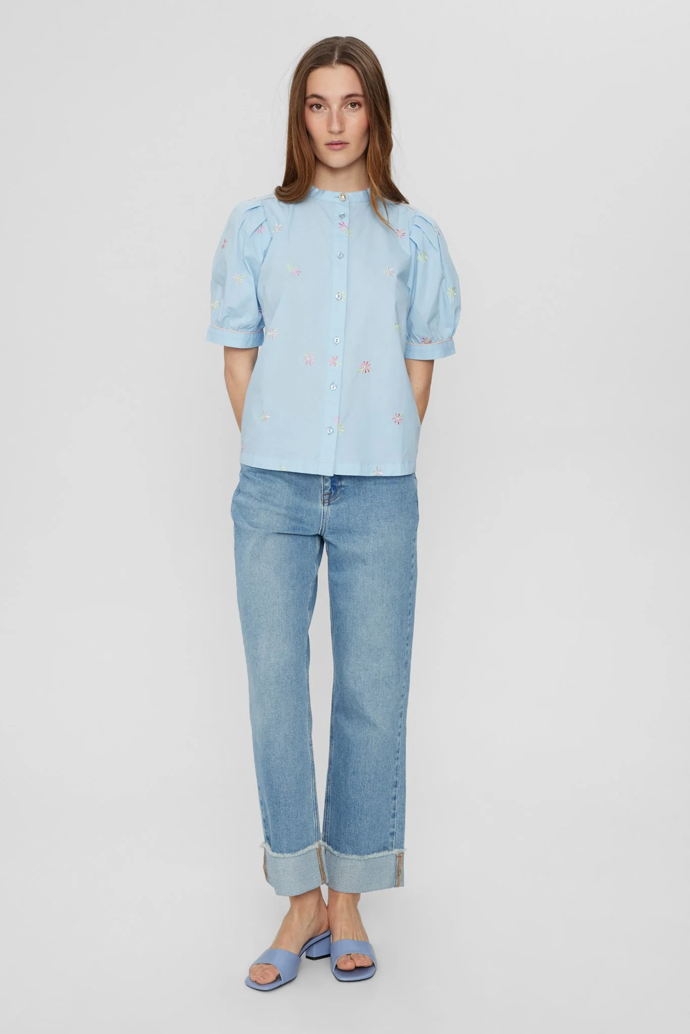 NUMELISSA SS SHIRT - Clear Sky - Image 3