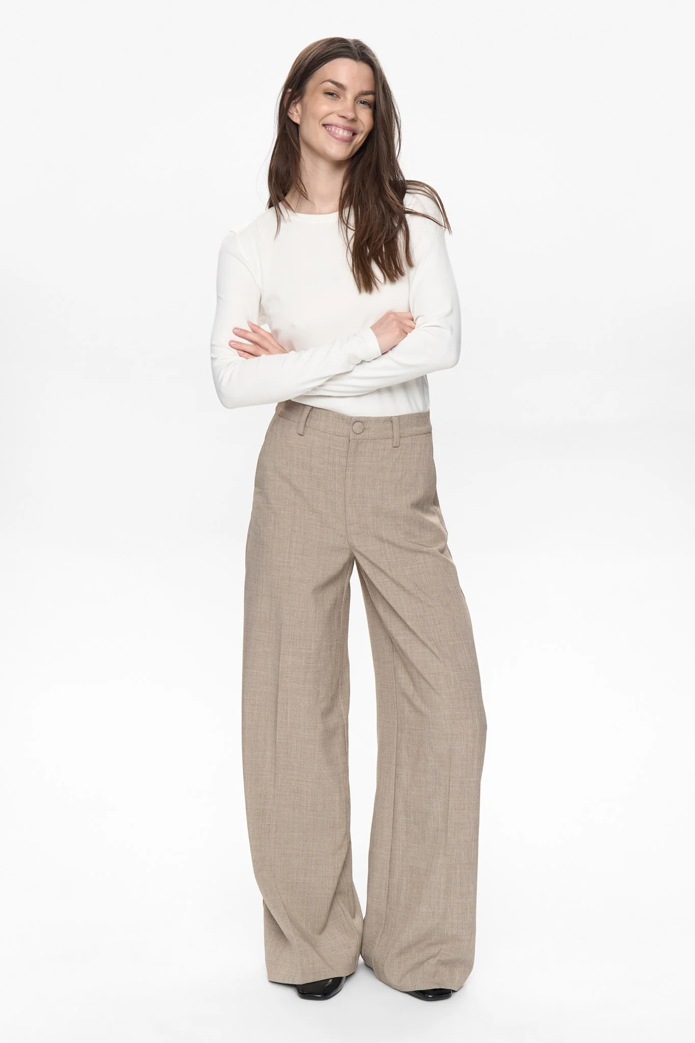 NUMELONA PANTS - Dark Sand Melange - Image 3