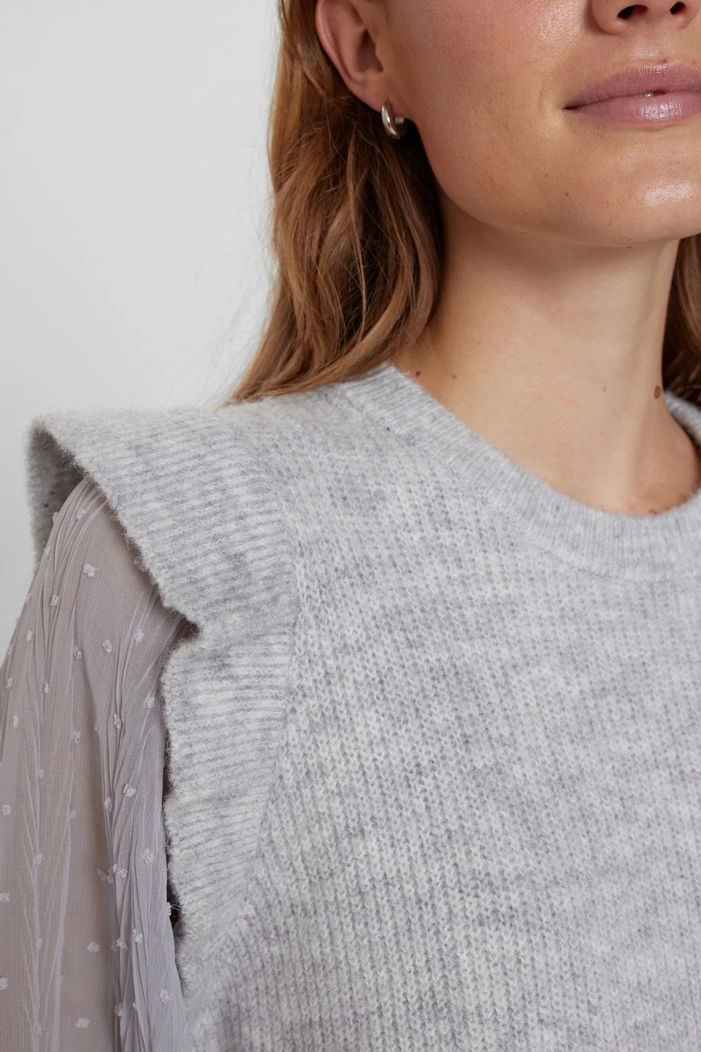 NUMILA PULLOVER - Light grey mel - Image 4