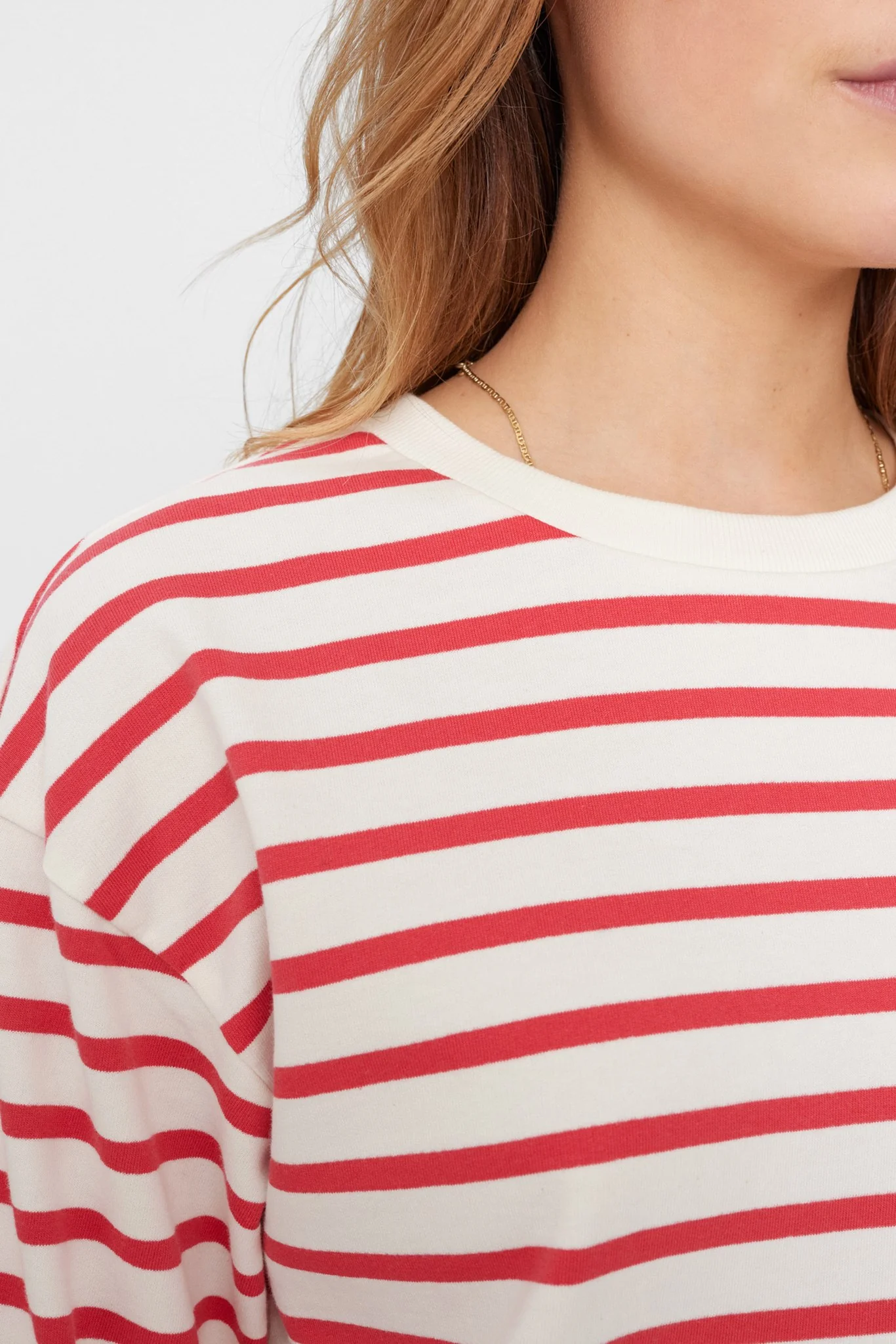NUMYRA STRIPE SWEAT - GOTS - Teaberry - Image 4