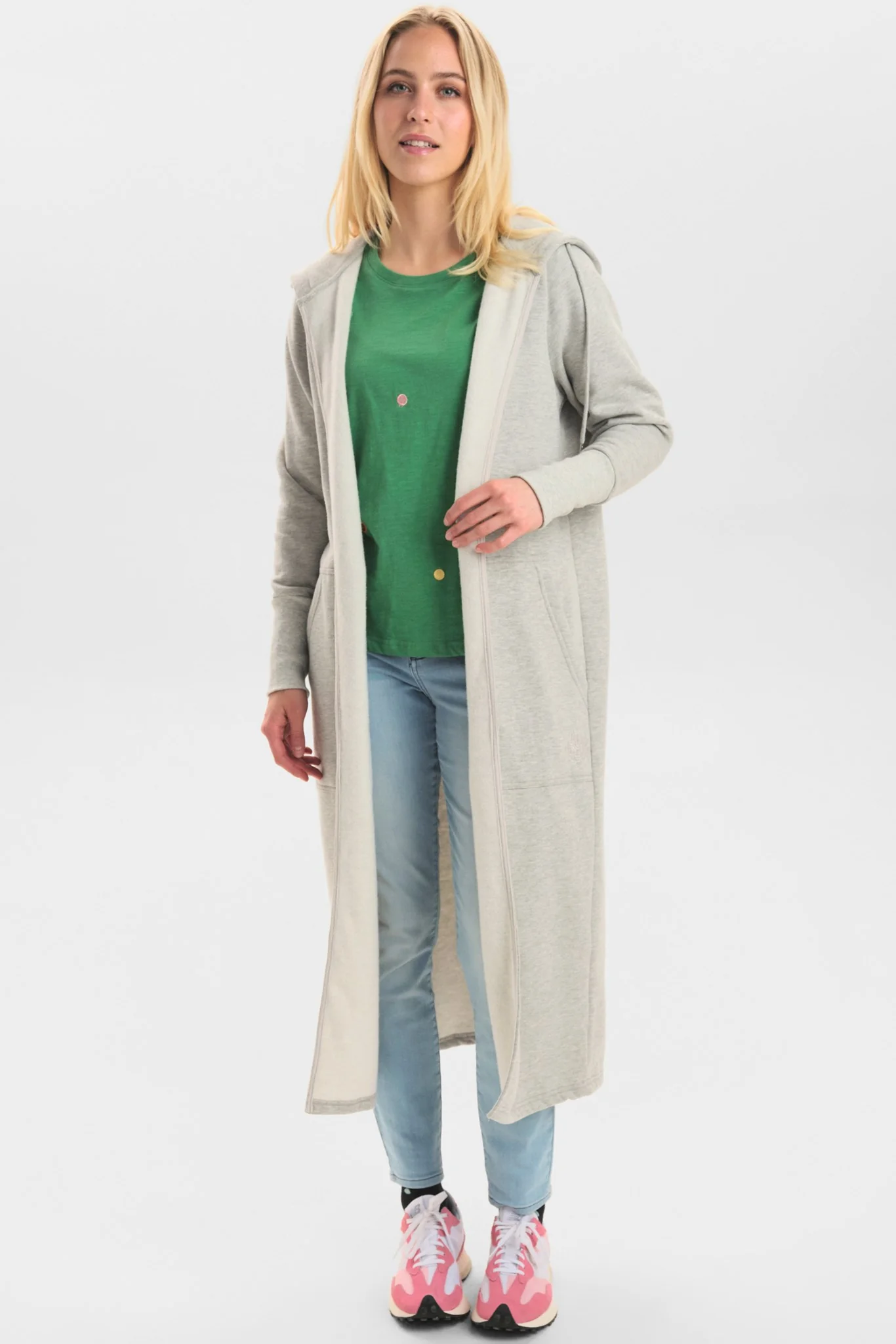 NUMYRA SWEAT CARDIGAN - Medium Grey mel - Image 3