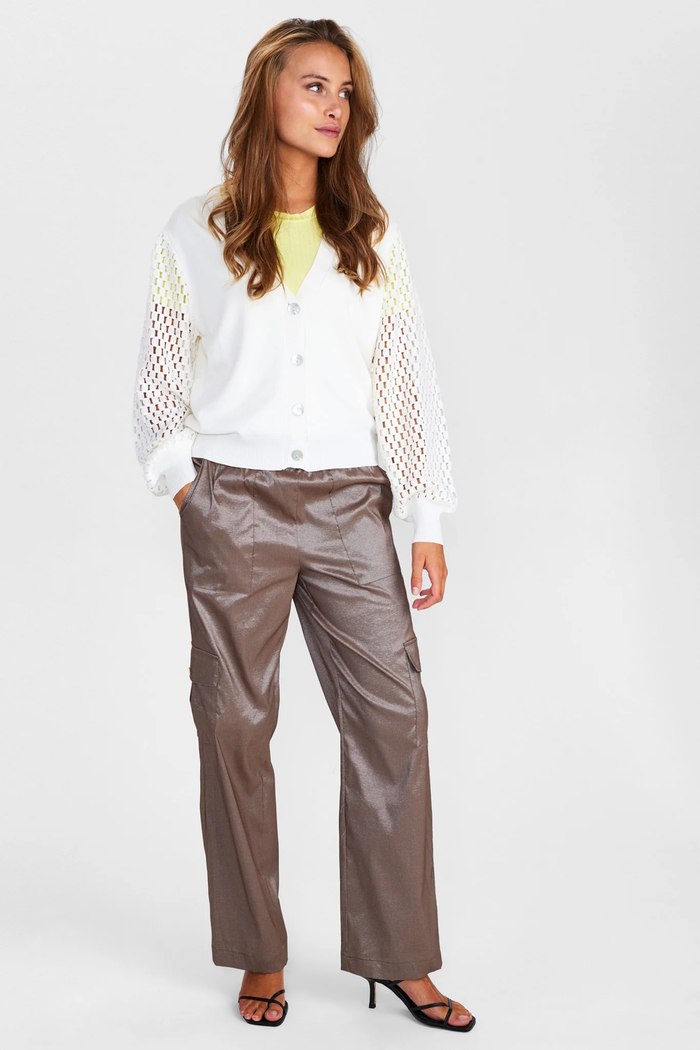 NUNANETT CARDIGAN - Cloud Dancer - Image 3