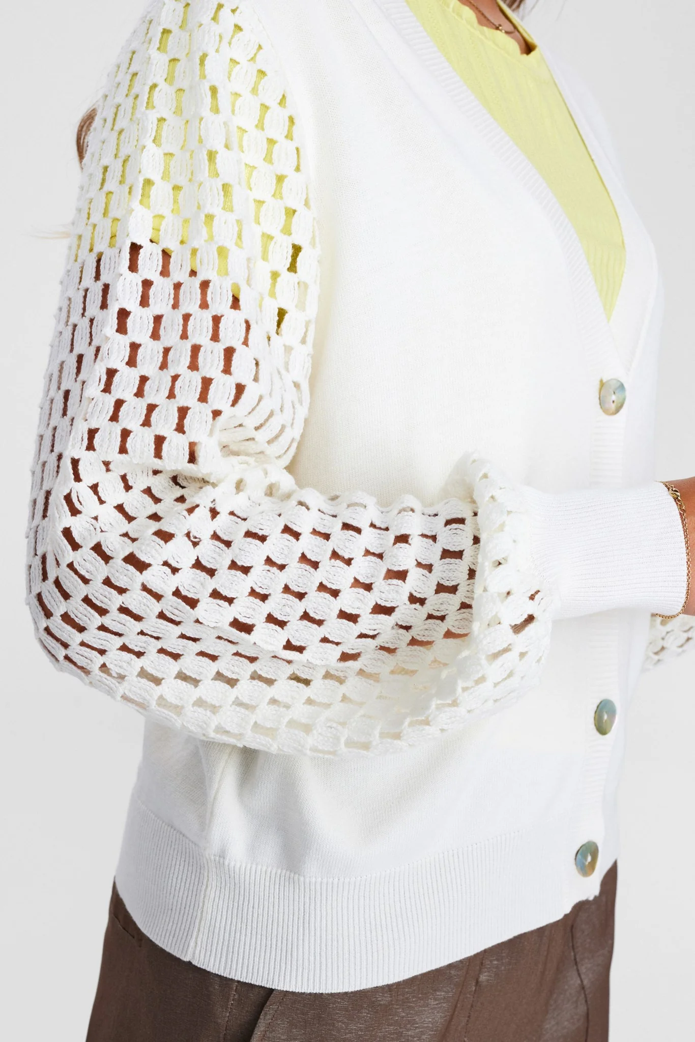 NUNANETT CARDIGAN - Cloud Dancer - Image 5