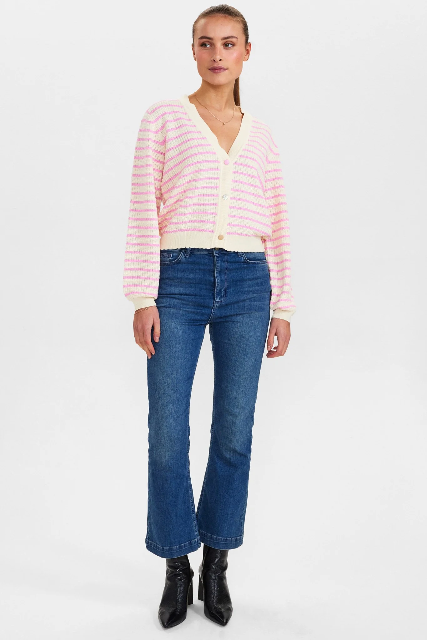 NUNICOLE CARDIGAN - GOTS - Begonia Pink - Image 3