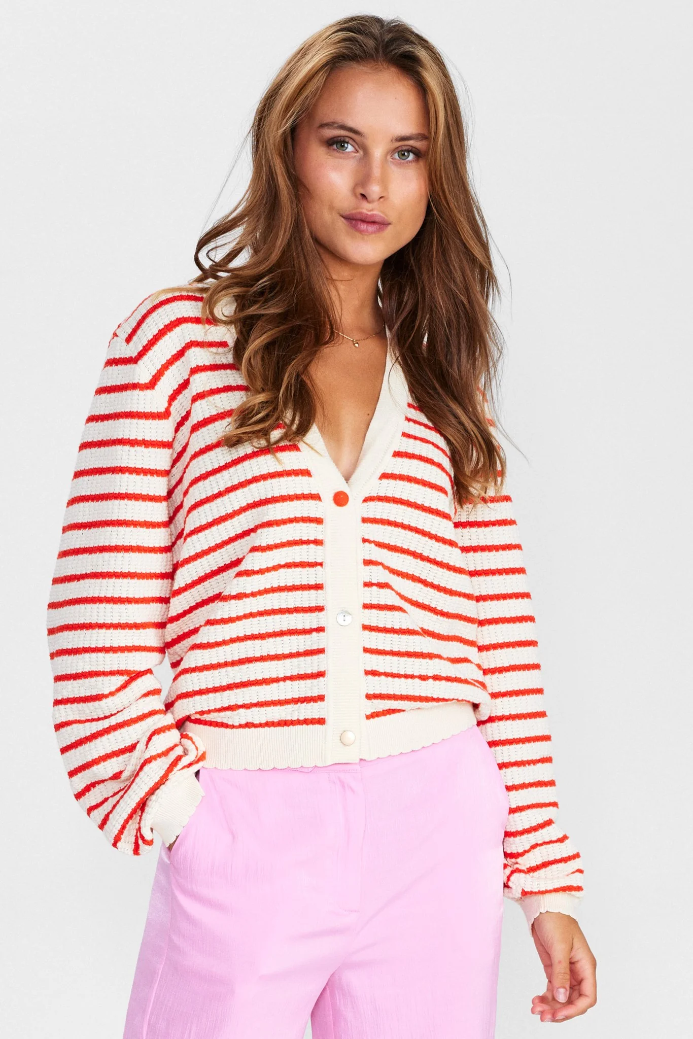 NUNICOLE CARDIGAN - GOTS - Cherry Tomato