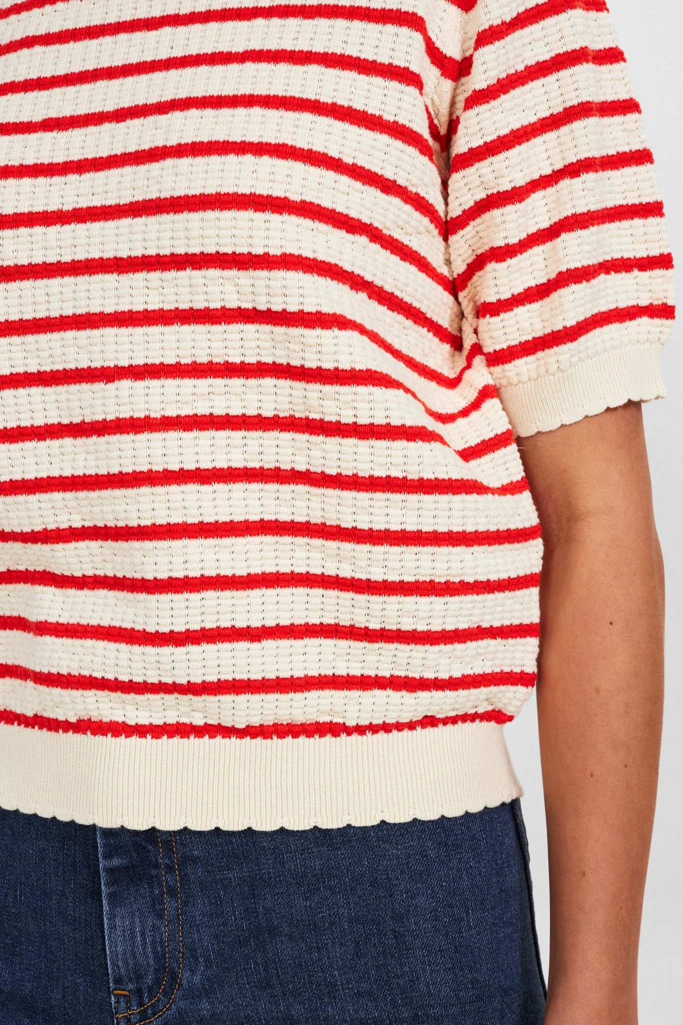 NUNICOLE PULLOVER - GOTS - Cherry Tomato - Image 5