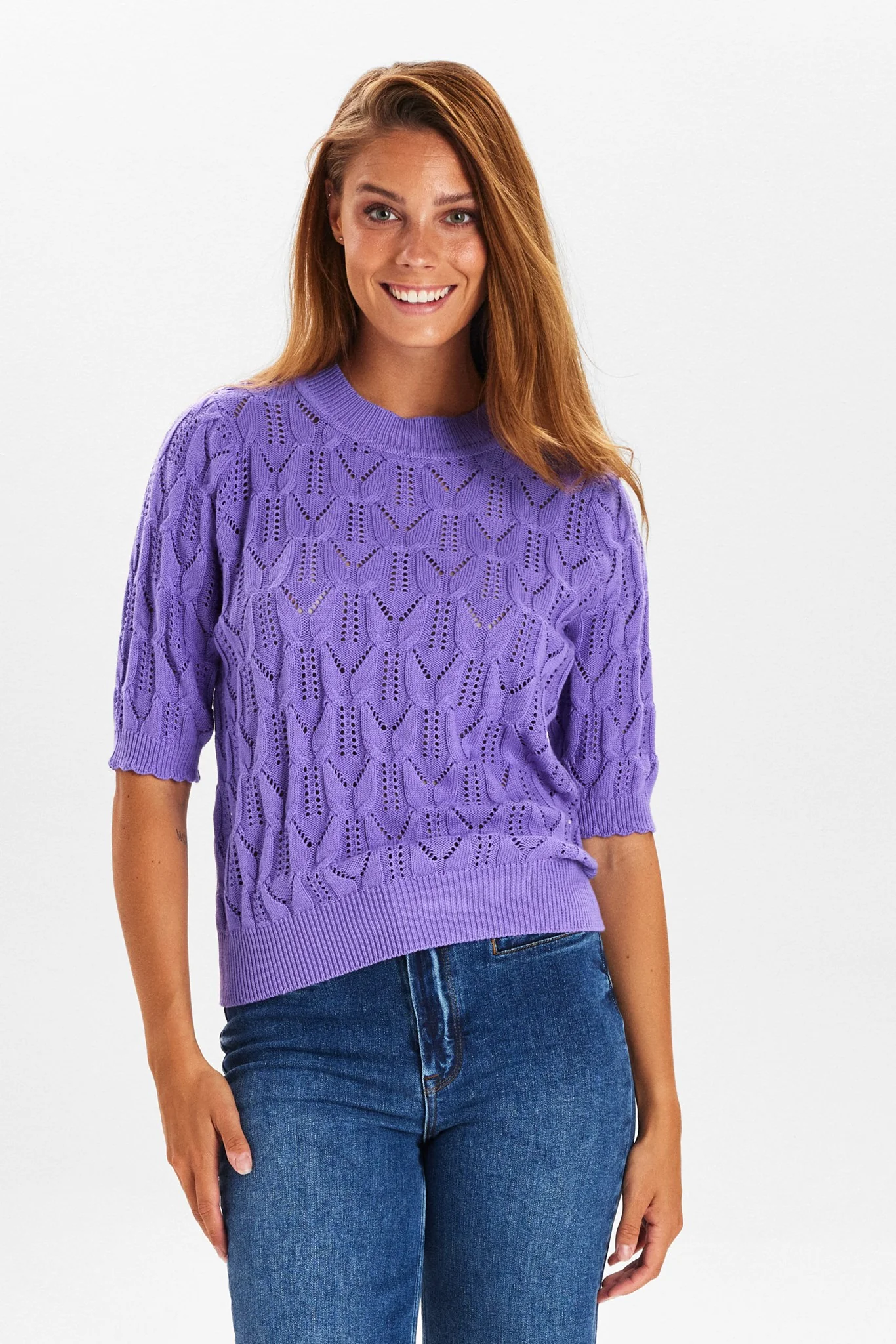 NUNIKKIE PULLOVER - GOTS - Paisley Purple