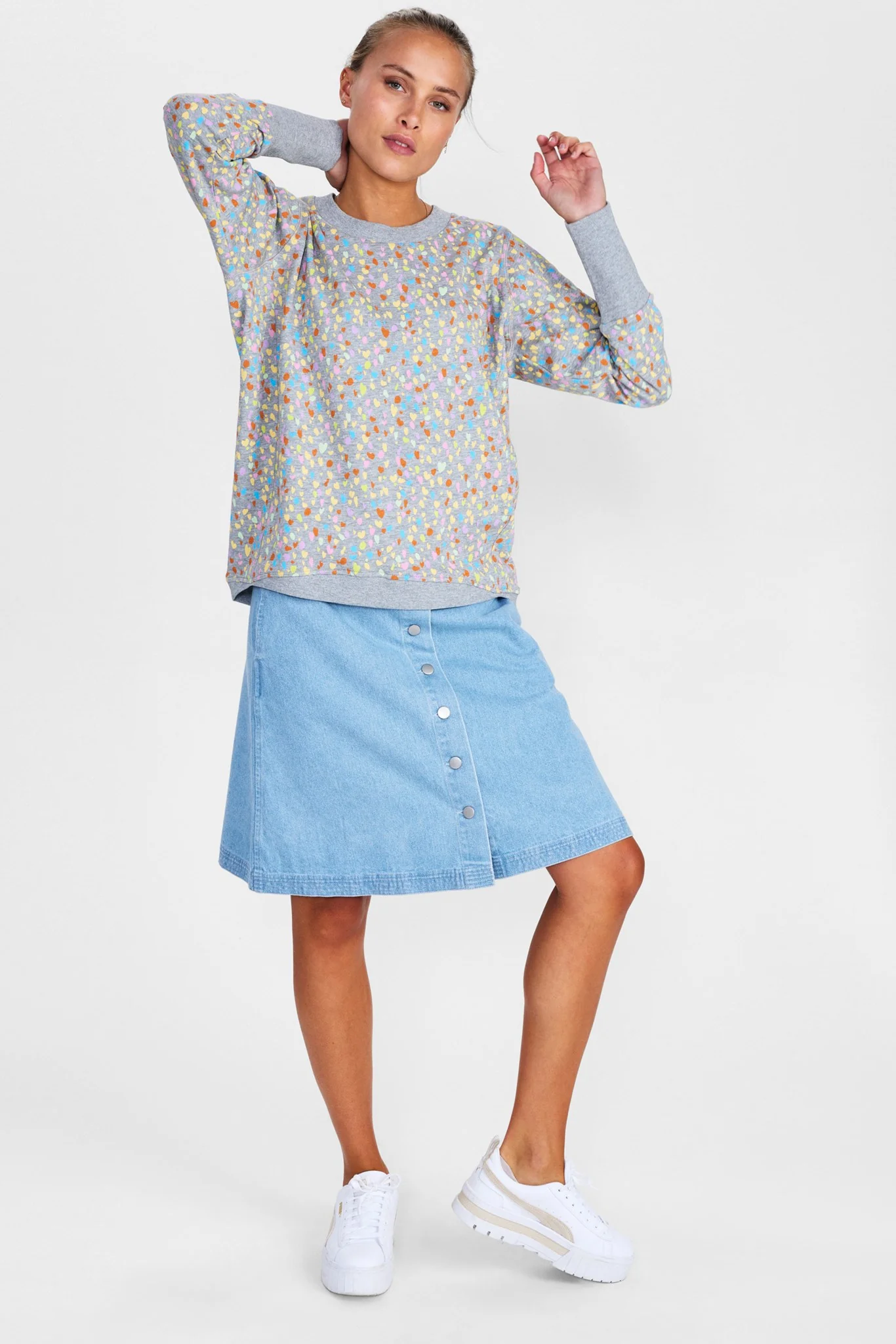 NUNIKOLA SWEAT - Medium Grey mel - Image 3