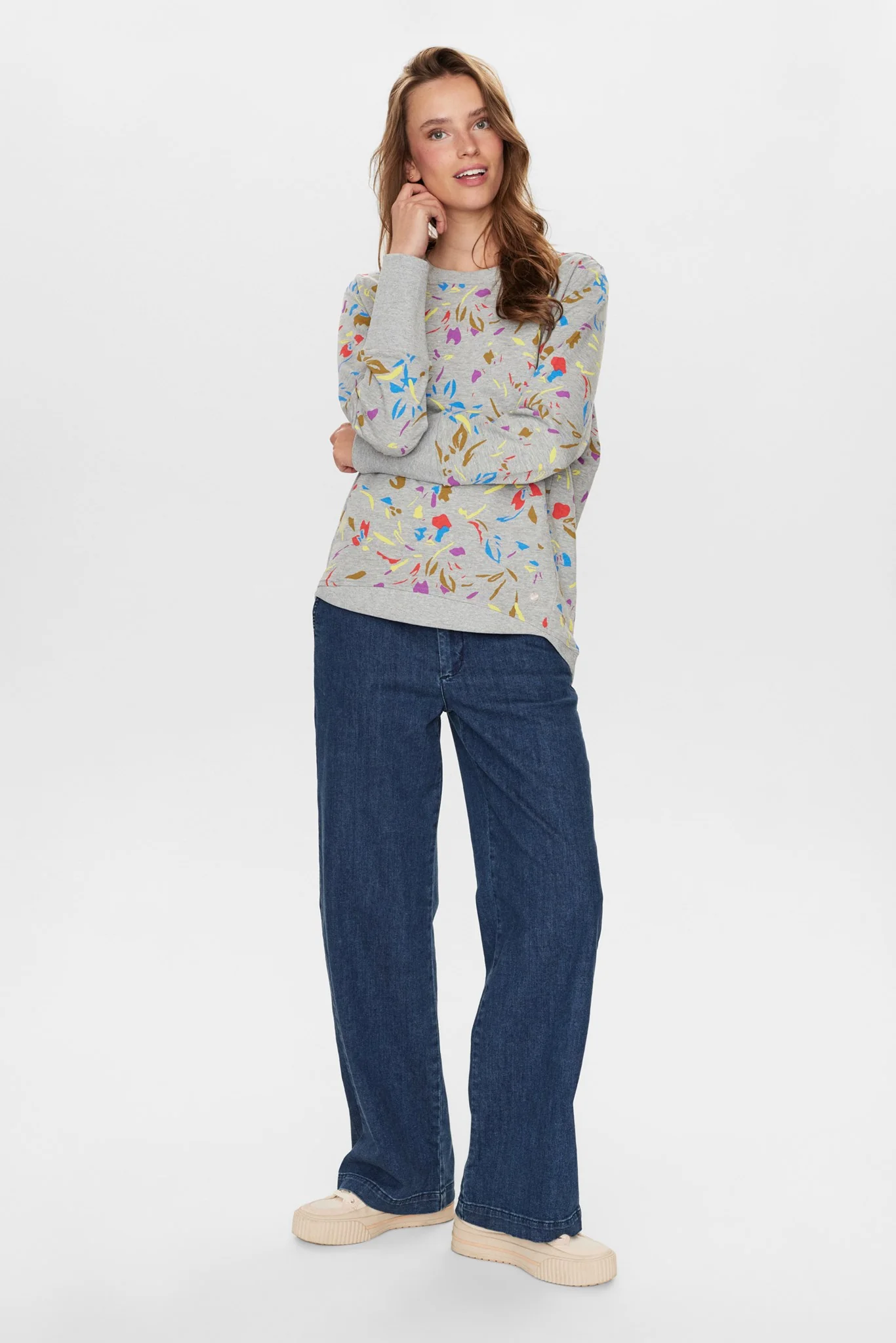 NUNIKOLA SWEAT - Medium Grey mel - Image 3