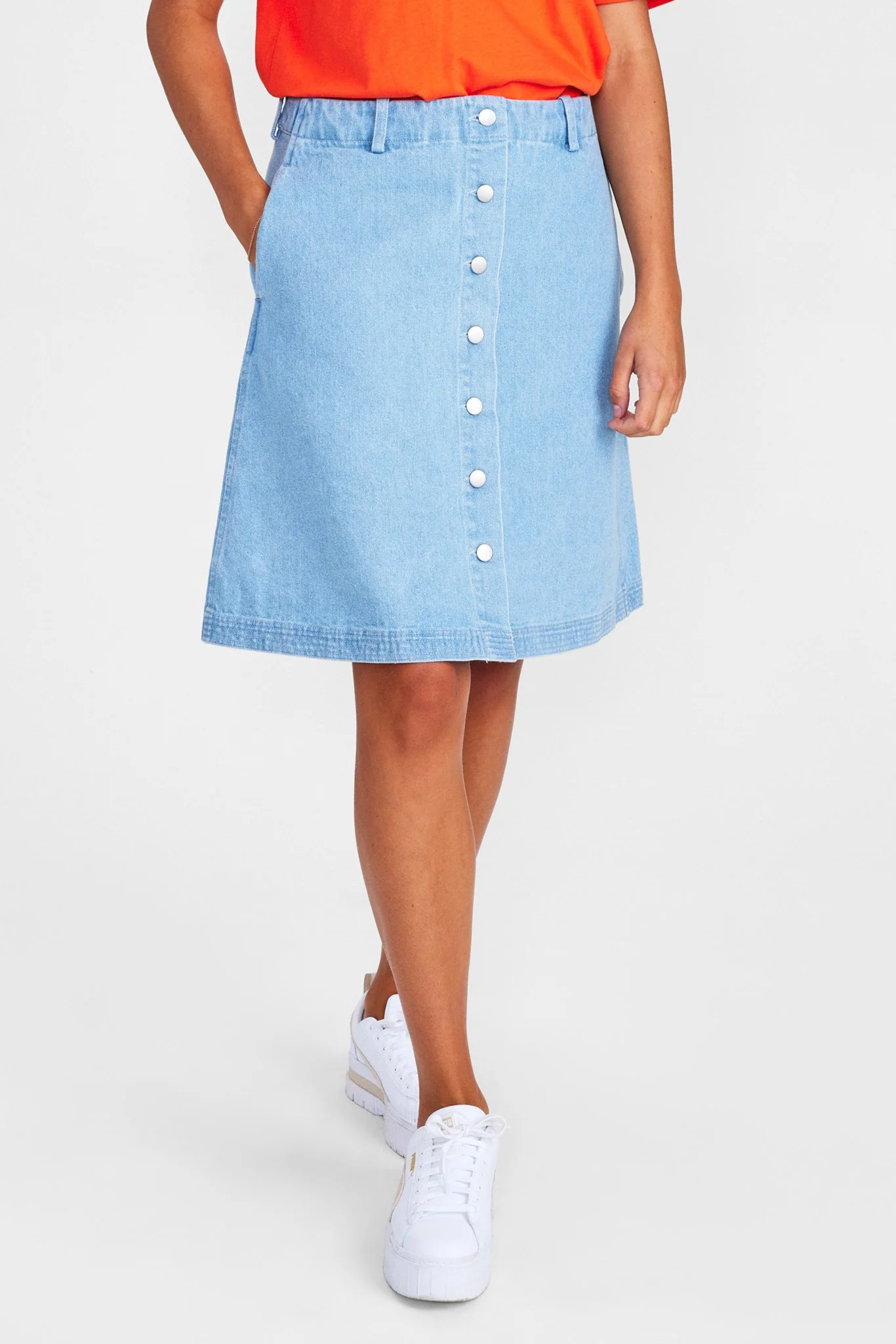 NUNILLA SKIRT - Light Blue Denim