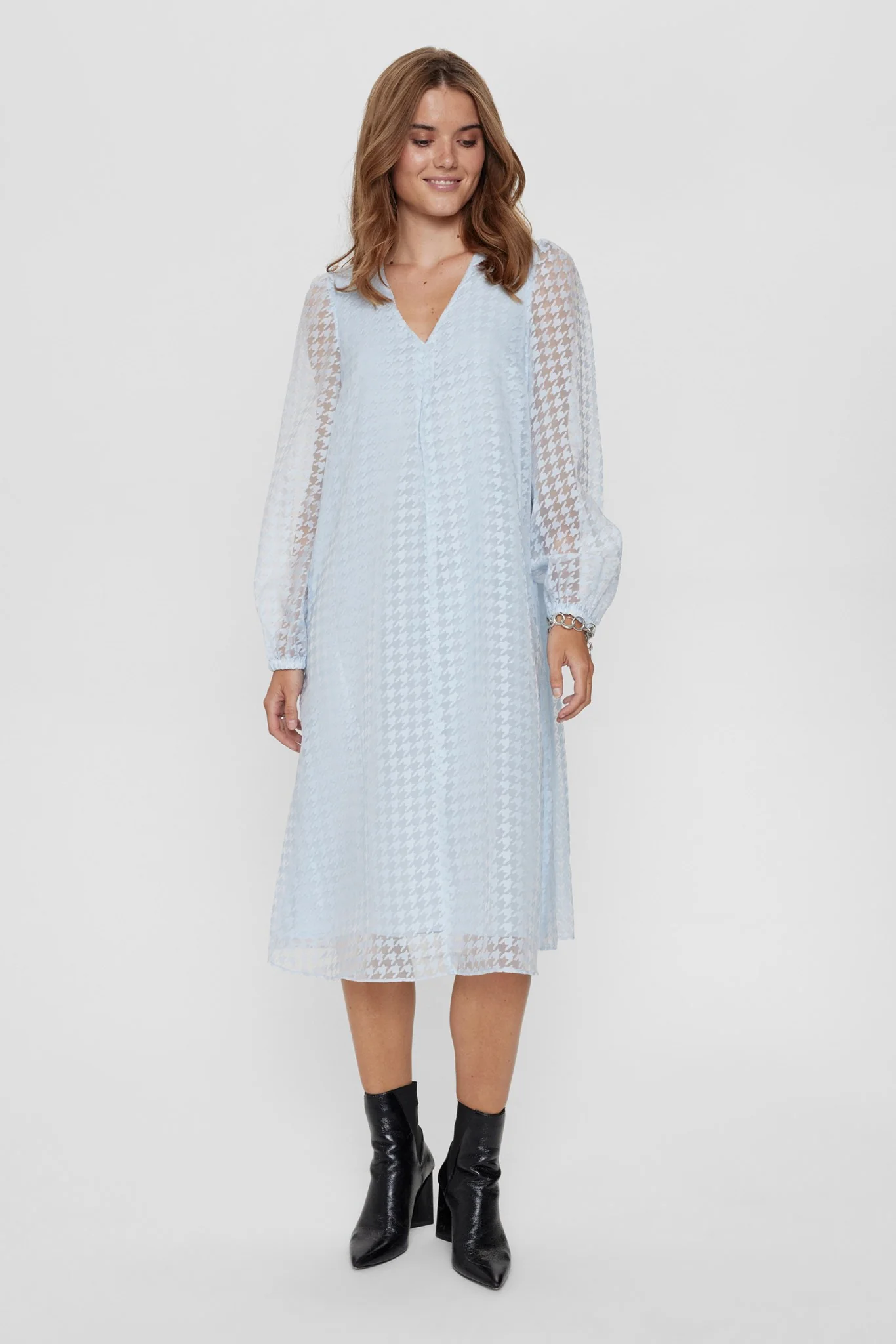 NUNYROMA LS DRESS - Clear Sky - Image 3