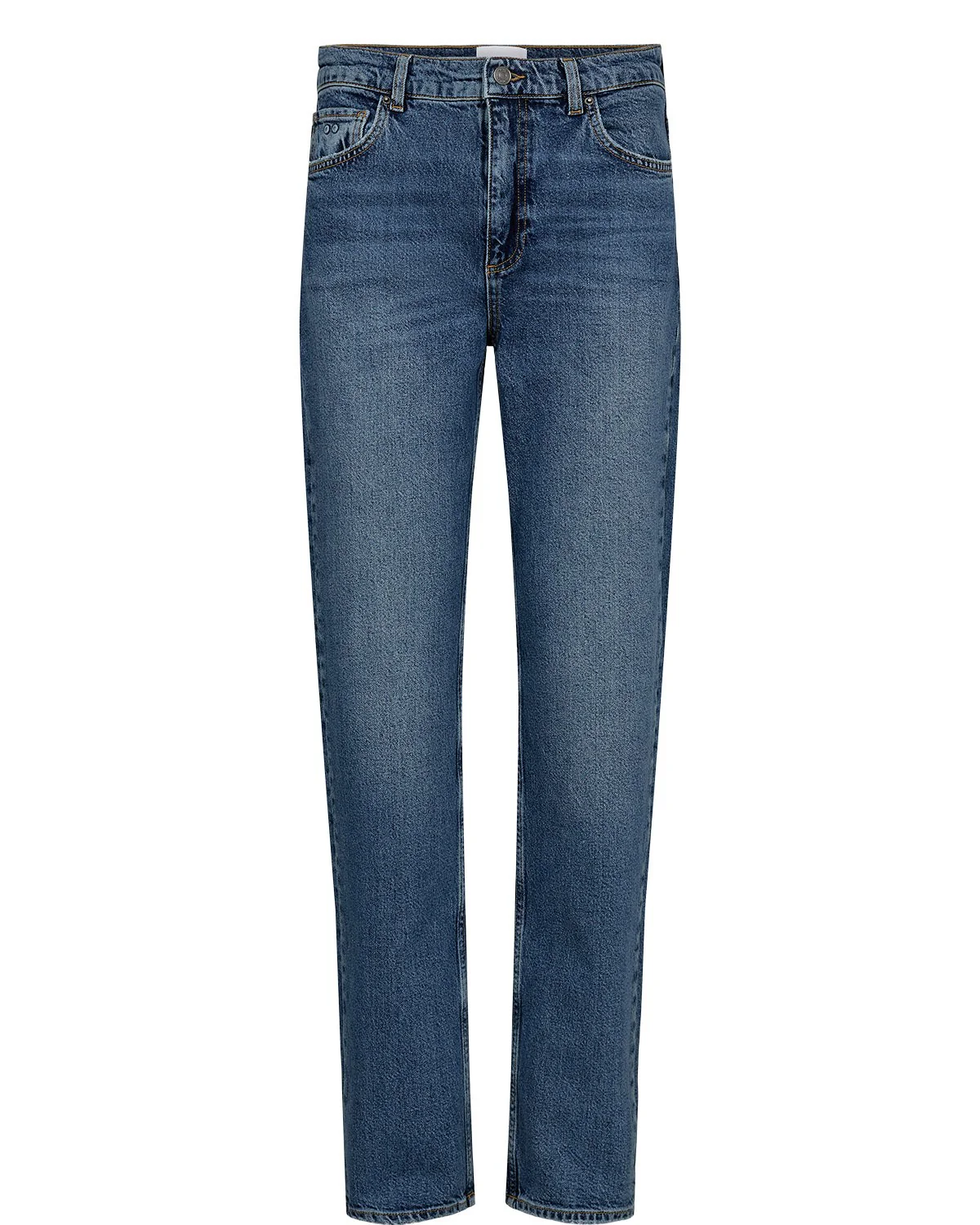 NUOSLO HR STRAIGHT JEANS - S3013 - Medium Blue Denim - Image 6