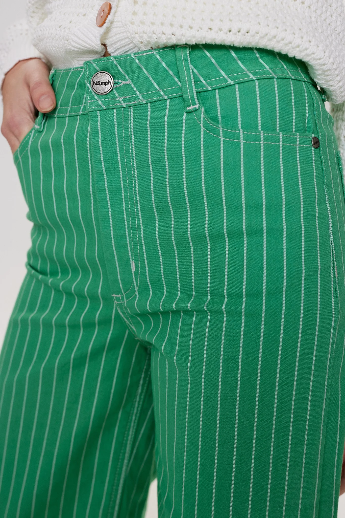 NUPARIS CROPPED - GREEN STRIPE - Green Spruce - Image 5