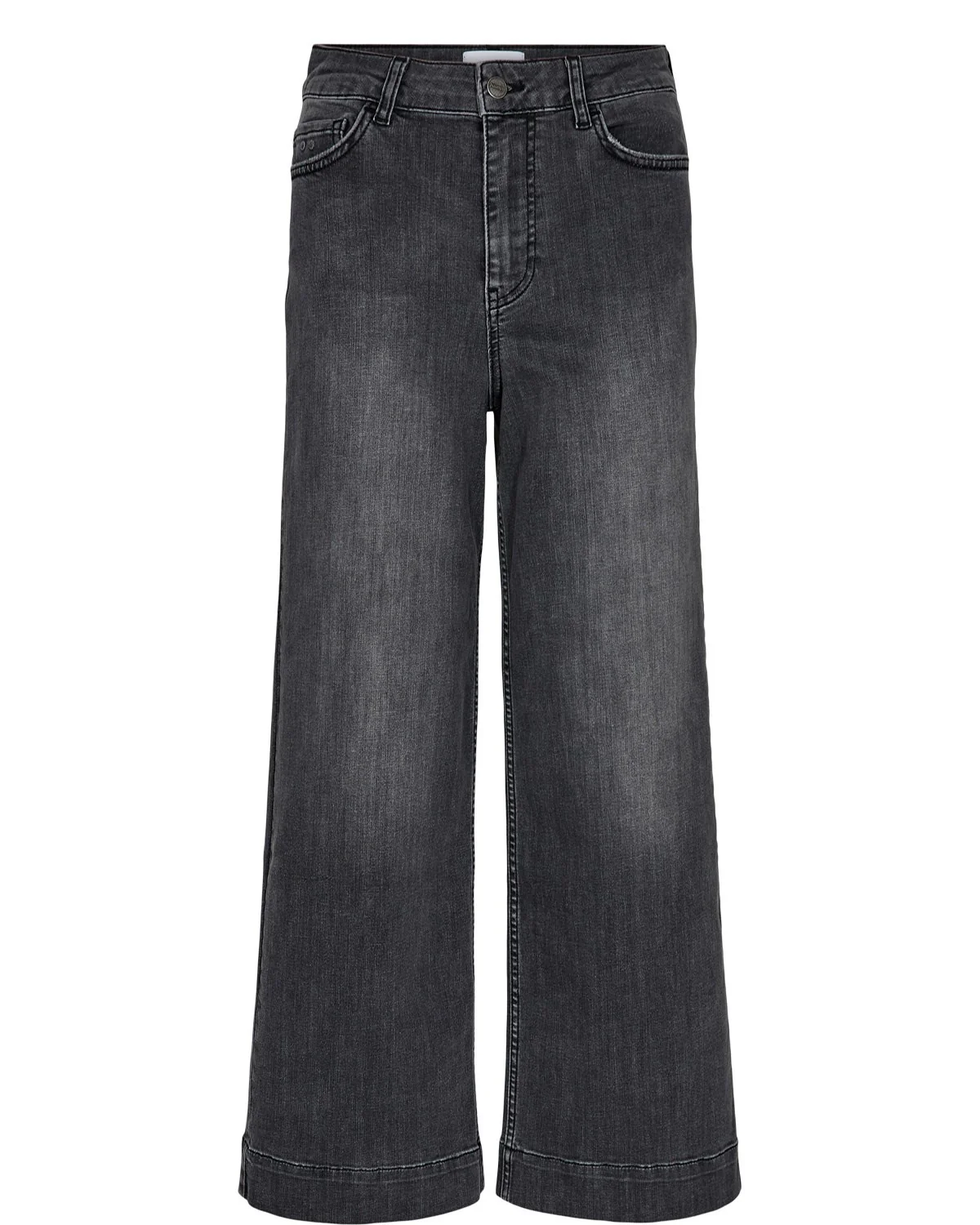 NUPARIS CROPPED JEANS - DARK GREY - Dark Grey Denim