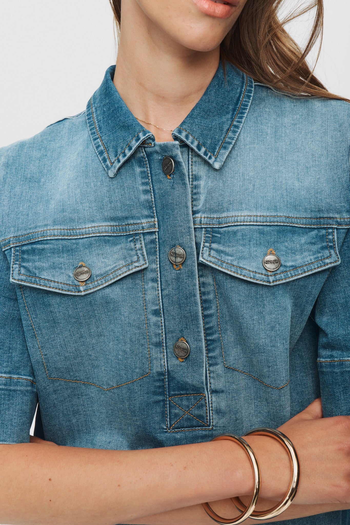 NUPARIS DRESS - Light Denim Blue 2 - Image 4